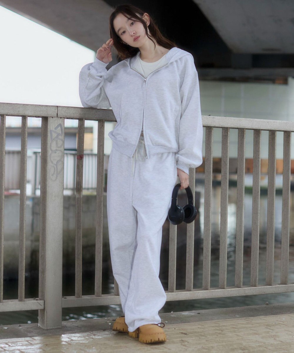 WEGO 【ユニセックス着用ITEM/SMLサイズ展開】ボンディングZIPパーカー 