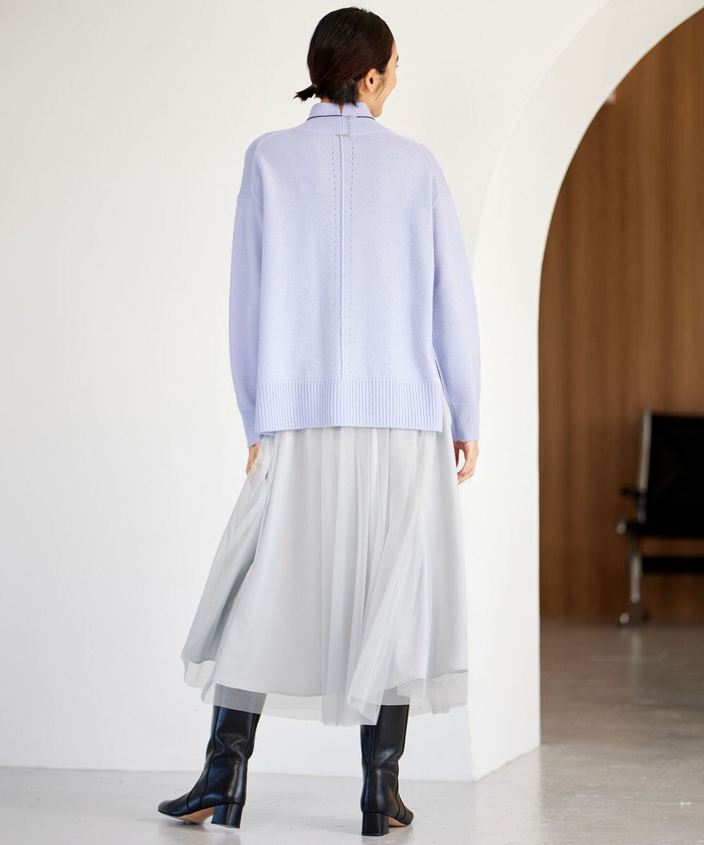 自由区 【洗える】ウールカシミヤブレンドハイネック ニット 