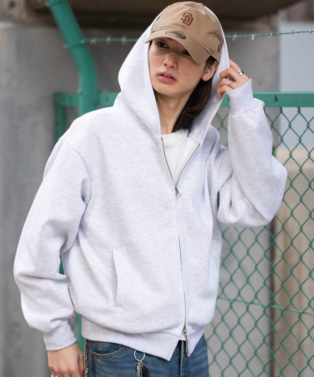 WEGO 【ユニセックス着用ITEM/SMLサイズ展開】ボンディングZIPパーカー 