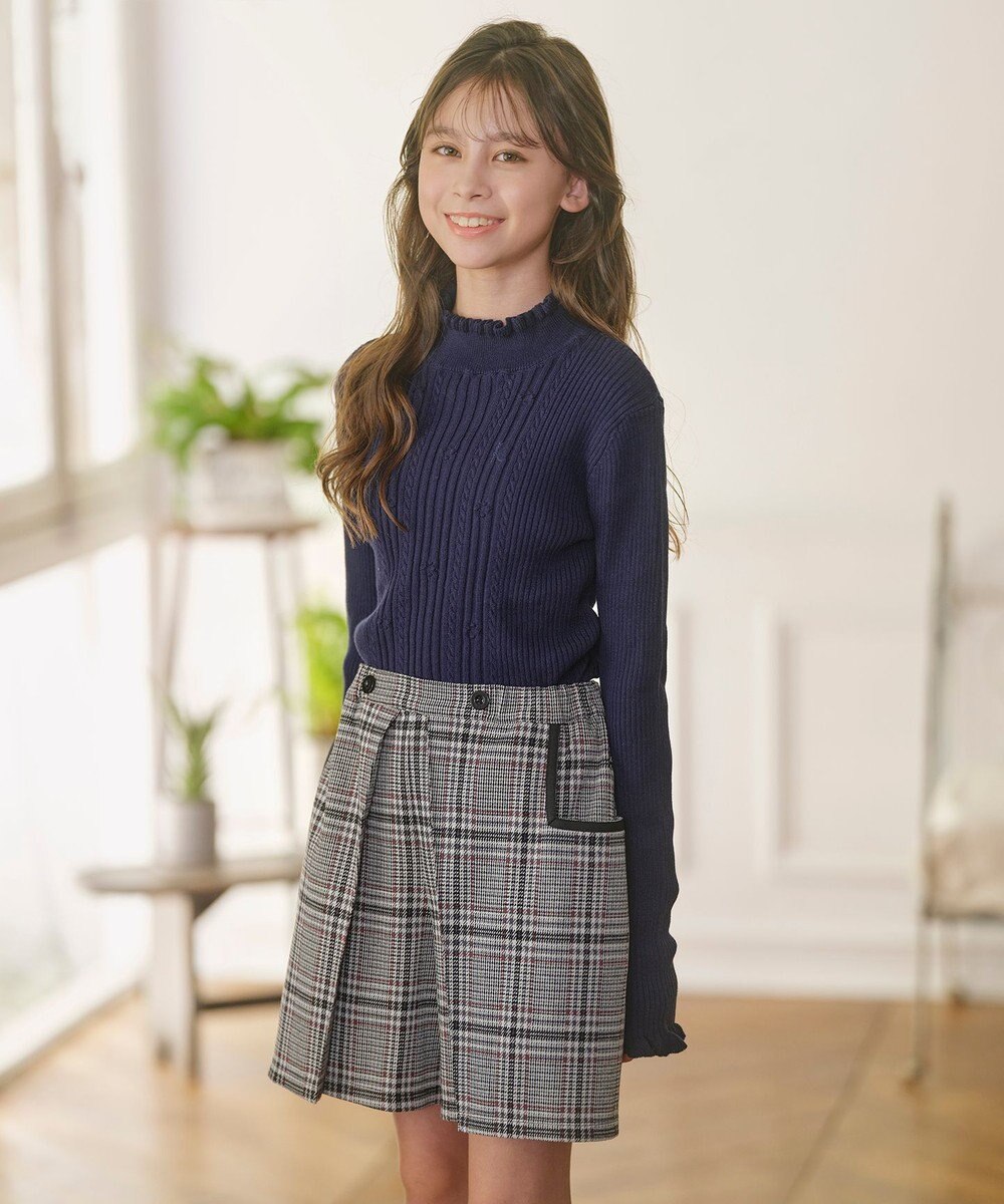 組曲 KIDS 【150-160㎝】レディチェック キュロット 