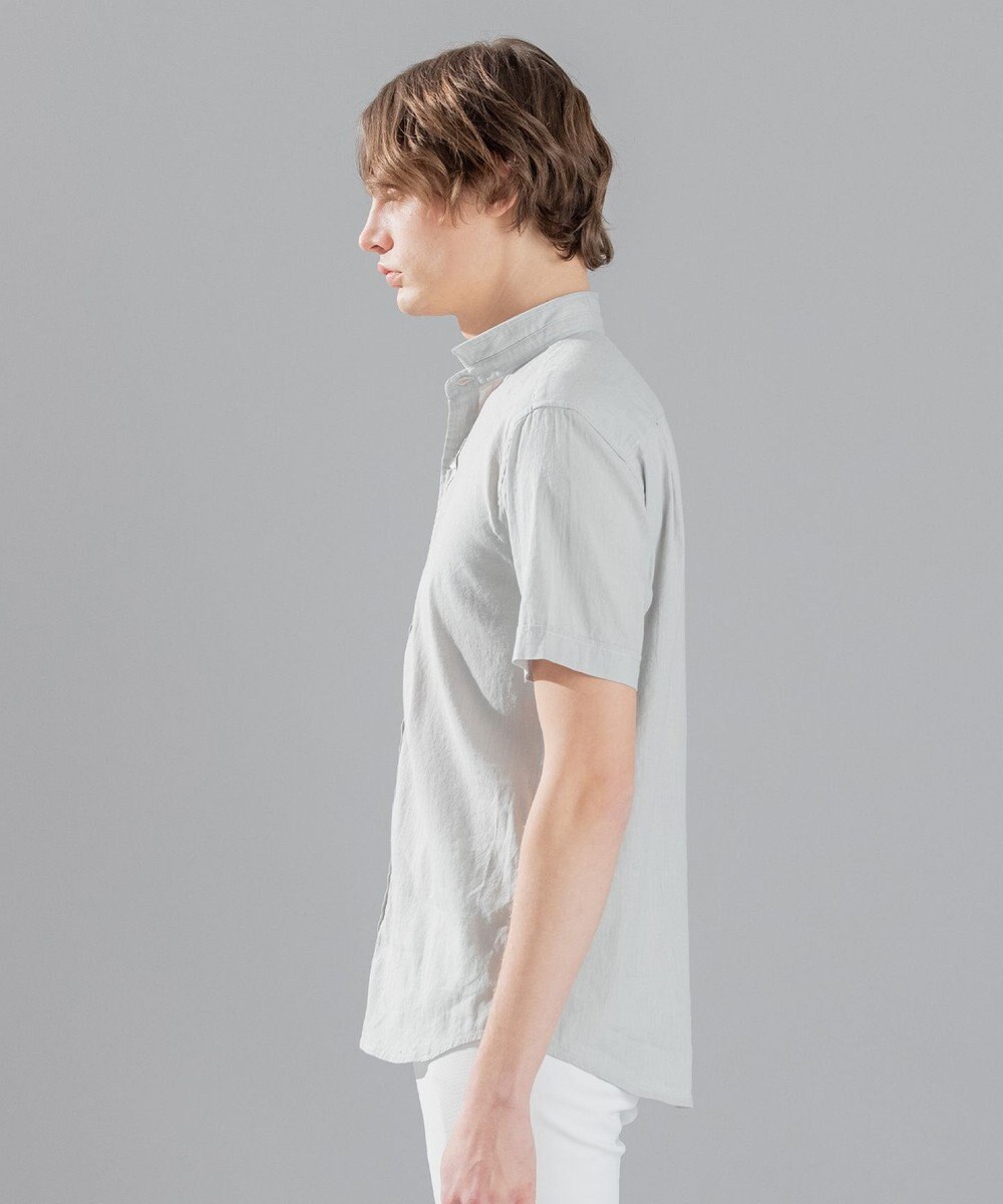 JOSEPH HOMME リネンストレッチブロード ウィングカラー半袖シャツ 