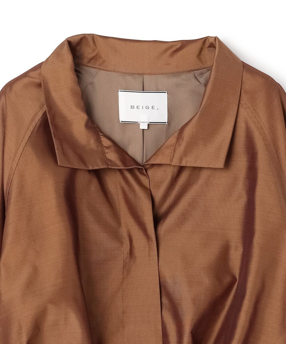 BEIGE， SULFUR / シルク混ショート丈バルーンブルゾン 