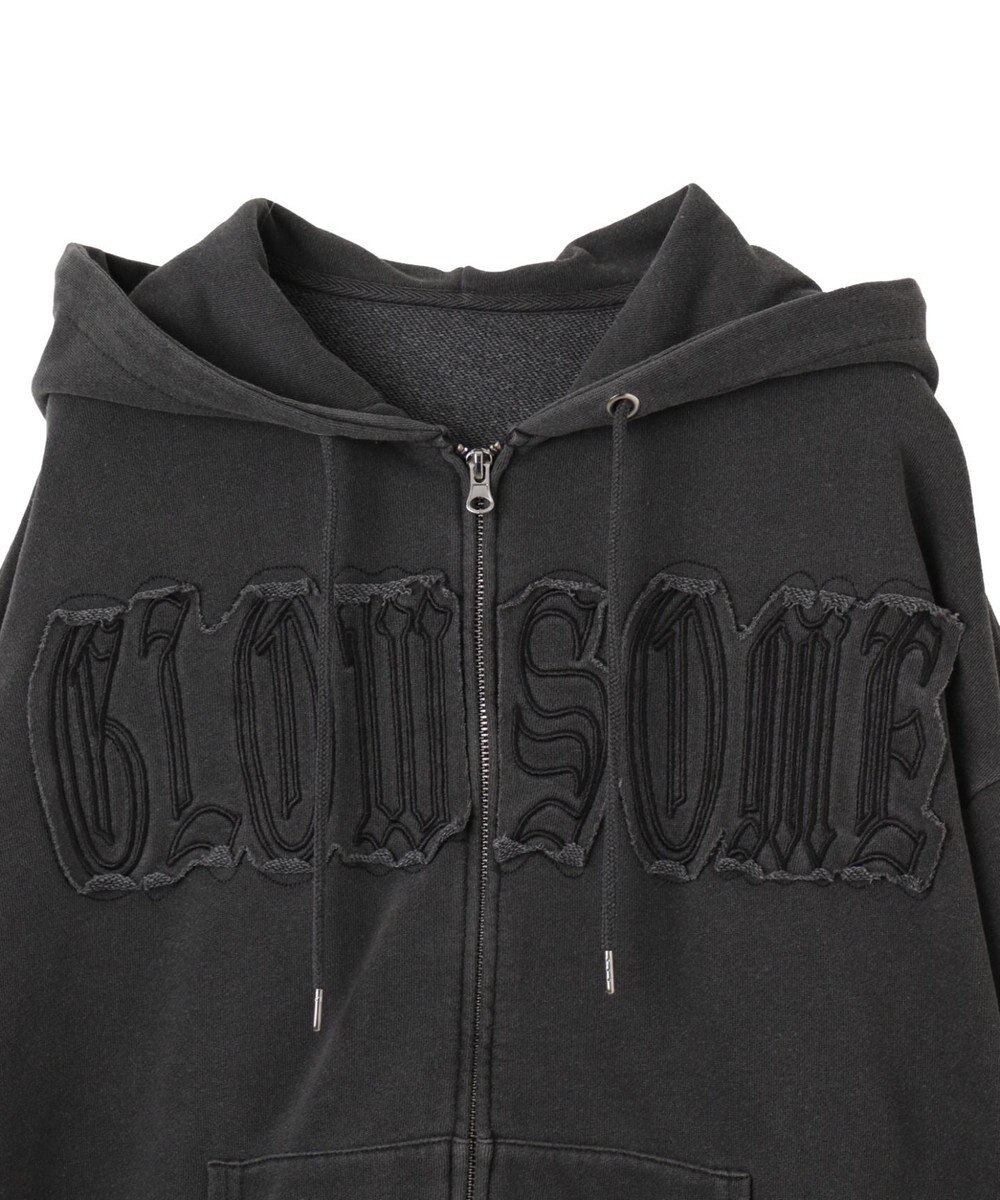 WEGO ヴィンテージウォッシュパッチワークBIGZIPパーカー 