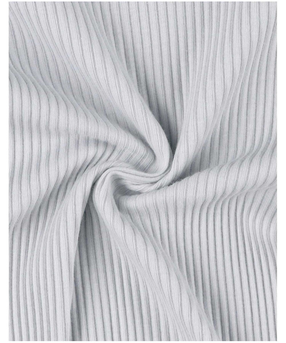 une nana cool 綿100% リブ編みコットン 長袖シャツ 