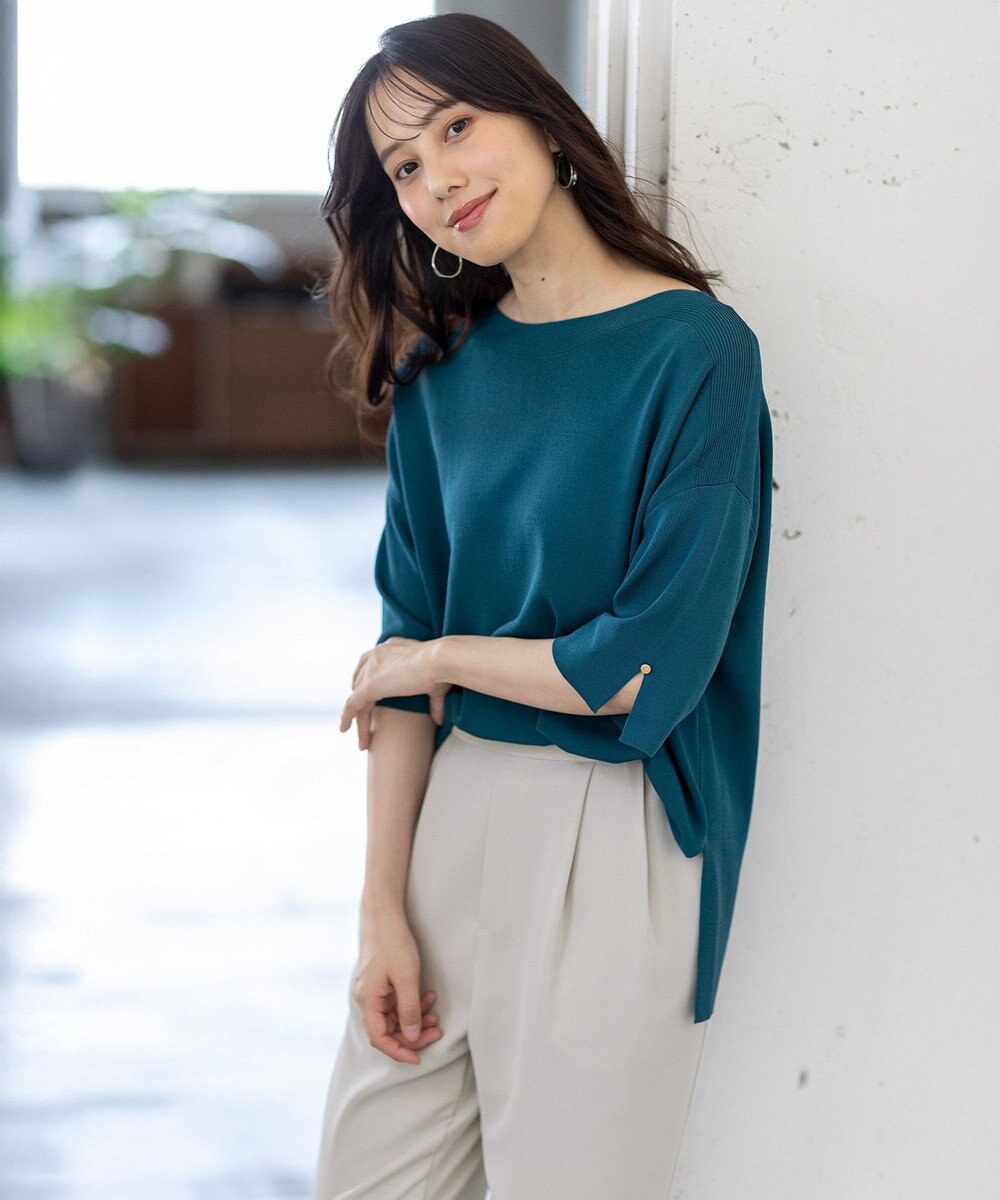 ANY SIS 【接触冷感・UVカット・洗える】ビューティクールボートネック プルオーバー 