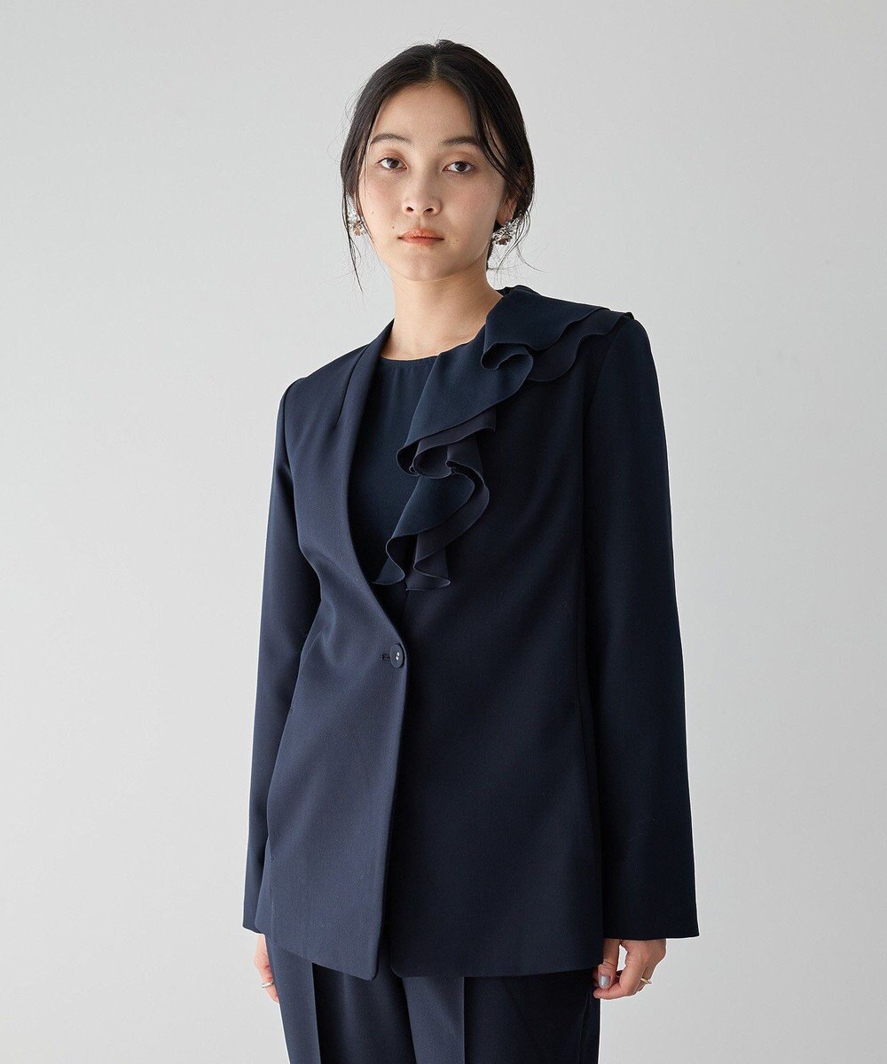 YECCA VECCA アシメラッフルブラウス 