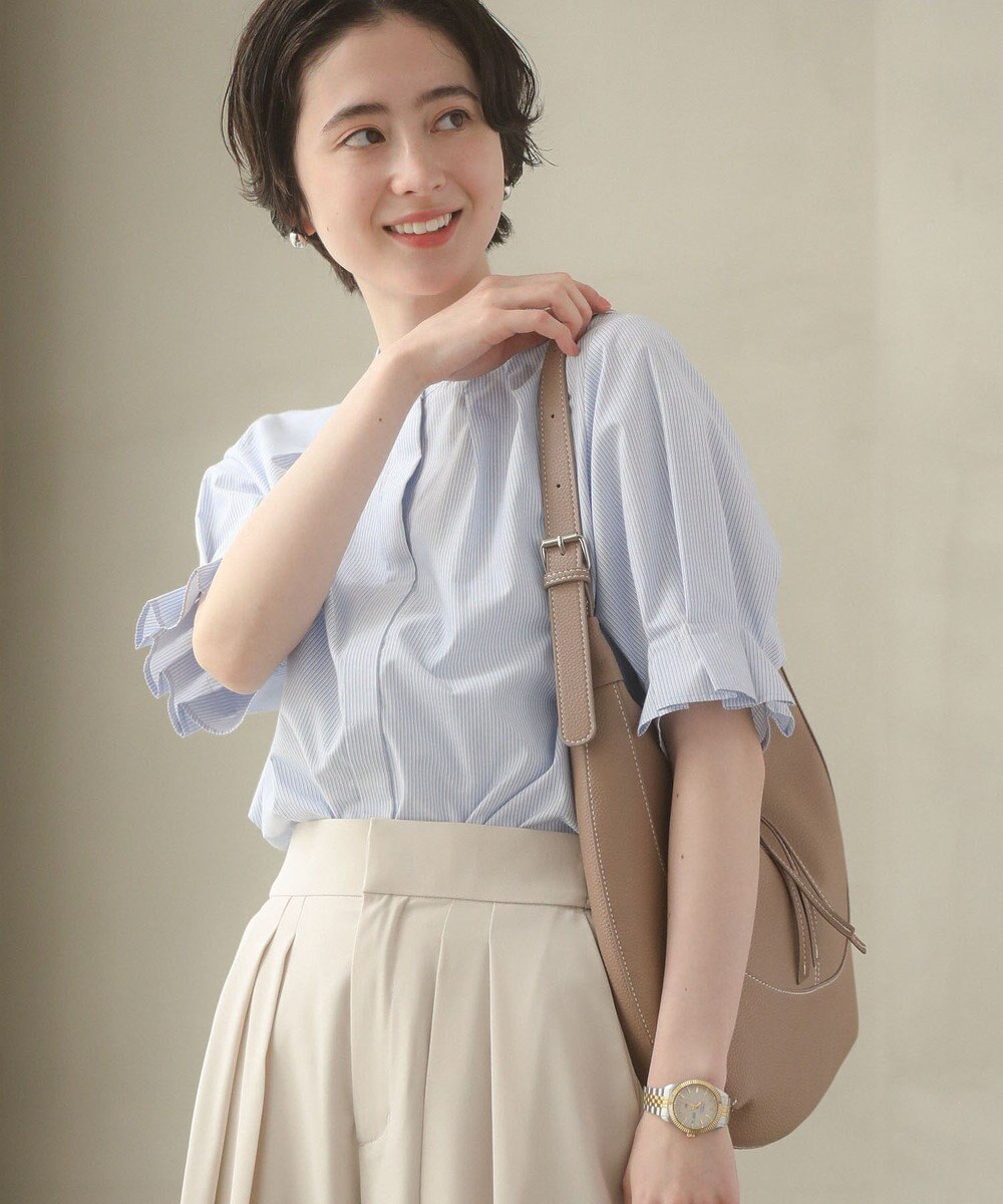 Green Parks タックショートスリーブブラウス 