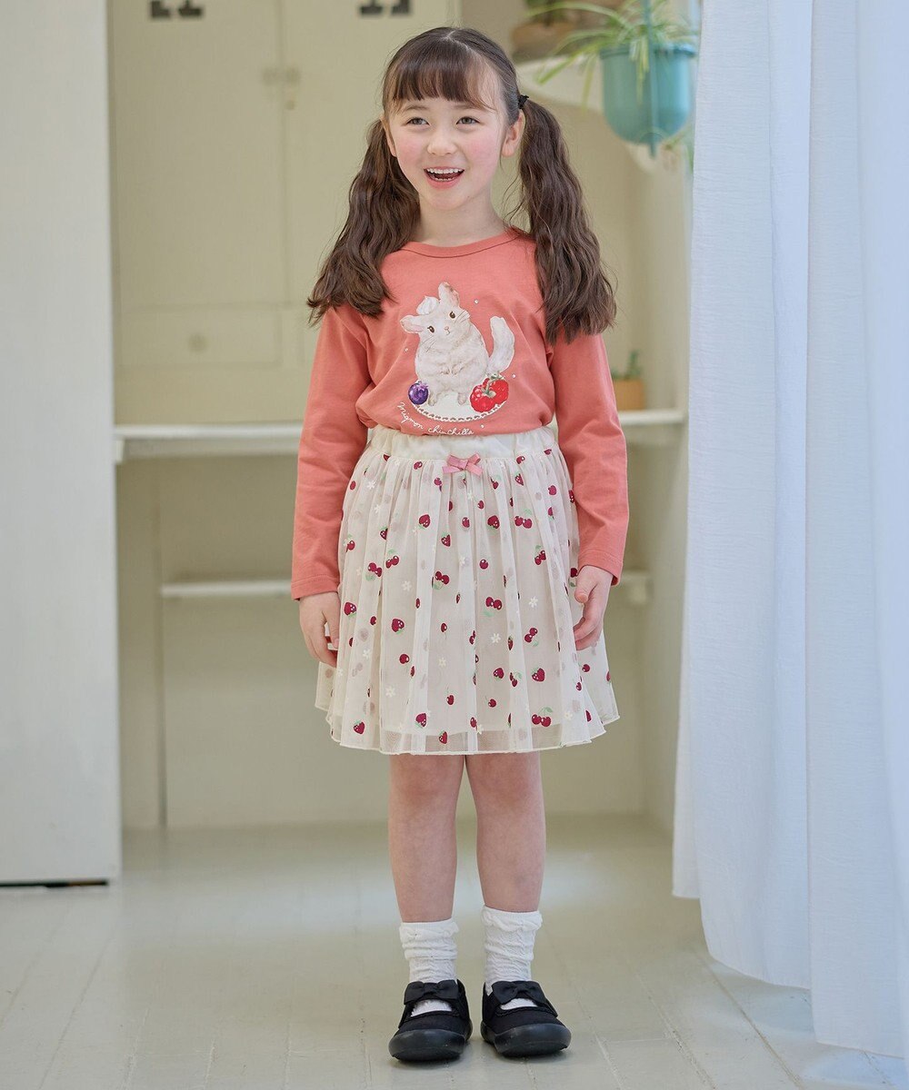 ANY KIDS アニマル×フルーツ 長袖 Tシャツ 