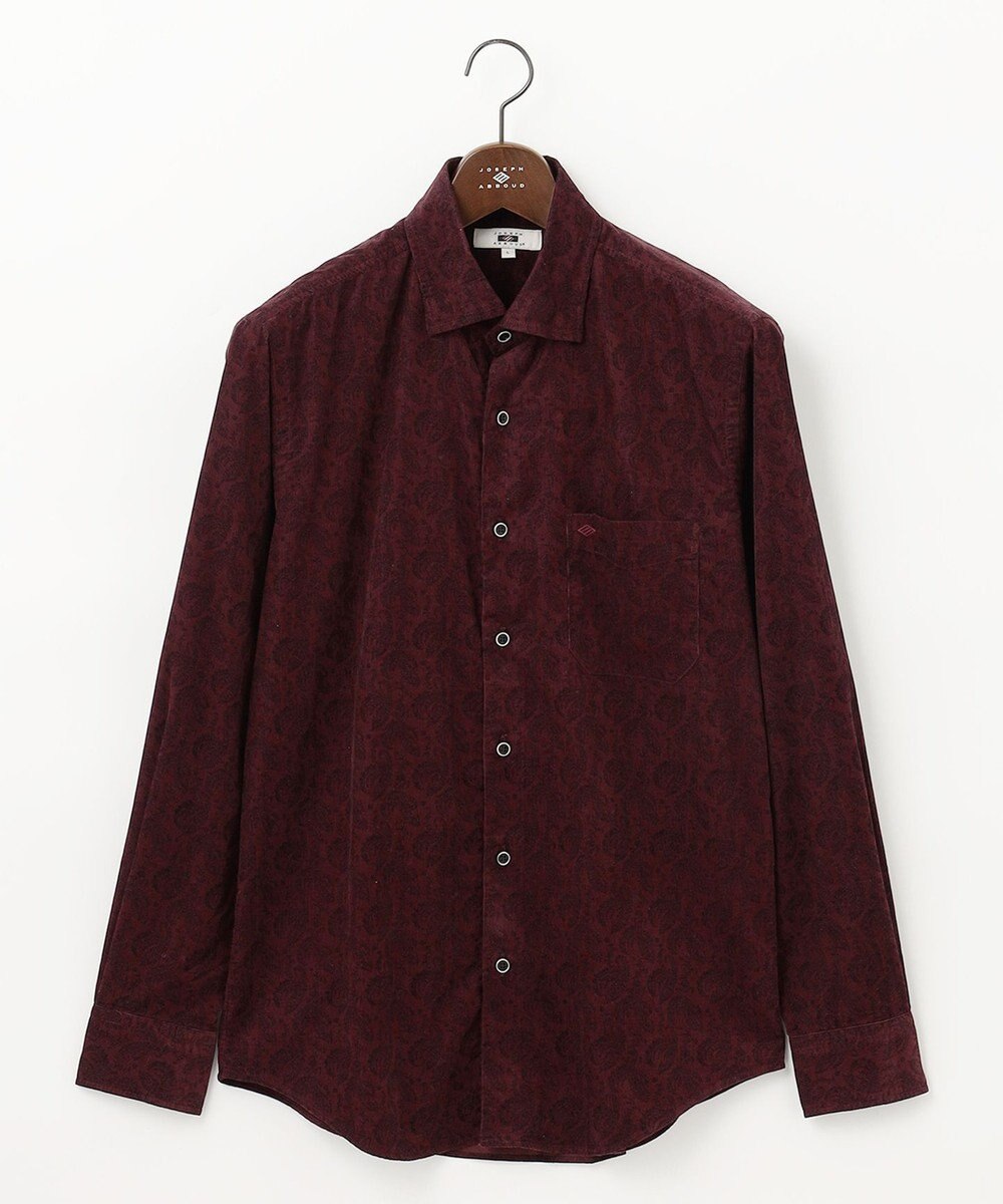 JOSEPH ABBOUD 【ソフトな着心地】ペイズリー柄 コーデュロイシャツ 