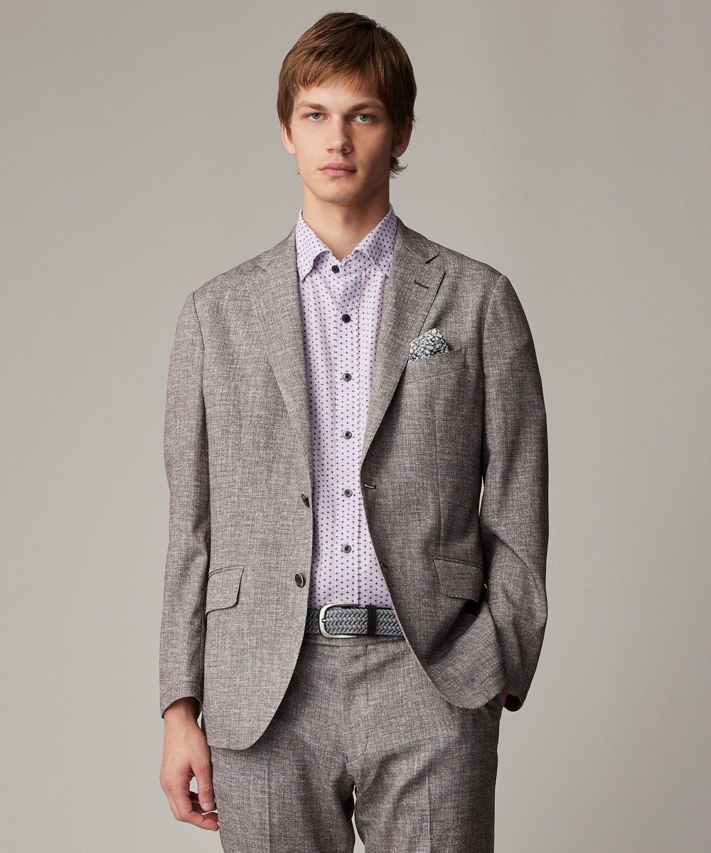 JOSEPH ABBOUD 清涼感【弱撥水/イージーケア/軽量/ストレッチ】クールピケ ジャケット 