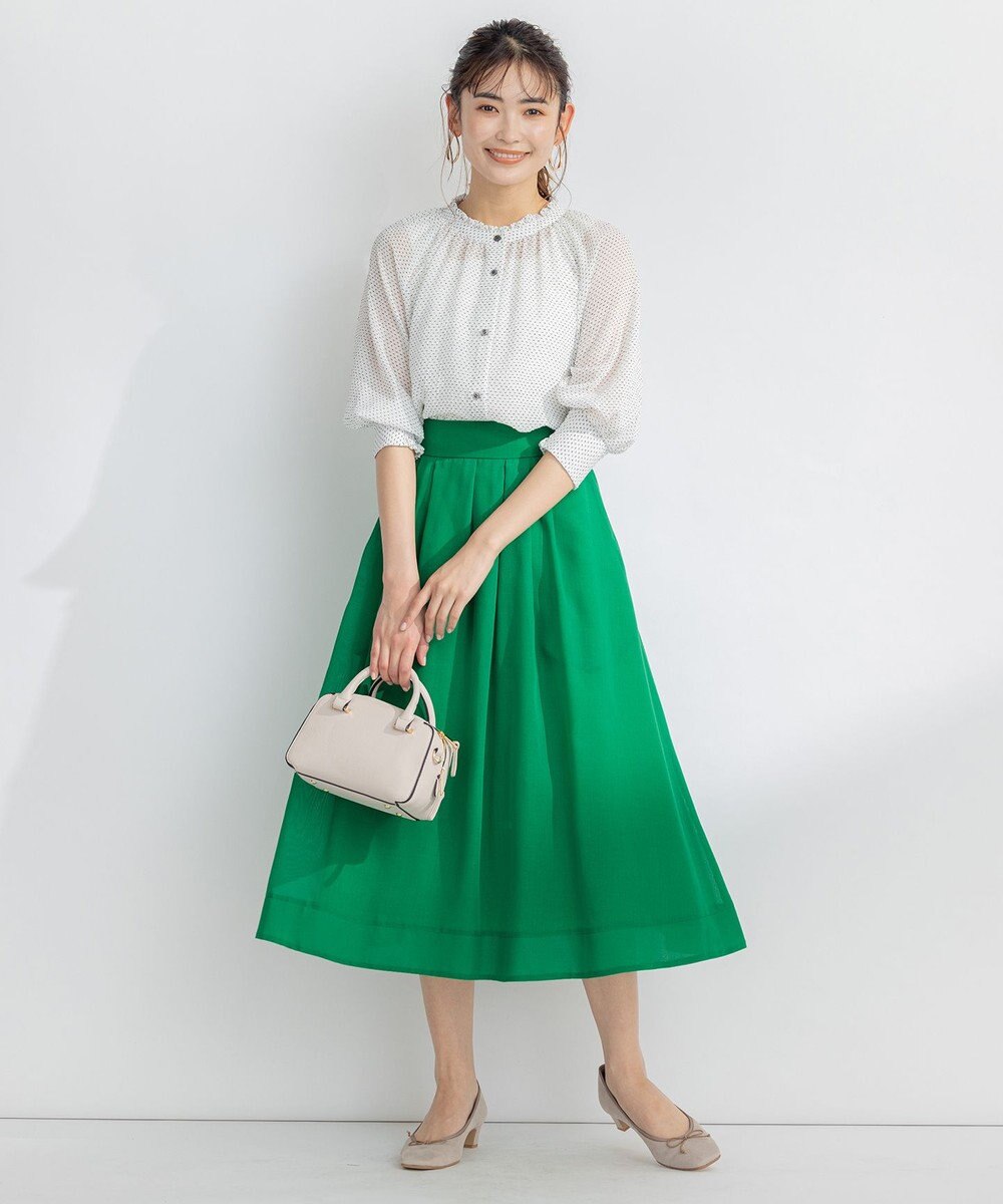 組曲 【洗える・前後着用可】サッカードビー 2WAYシアーブラウス 