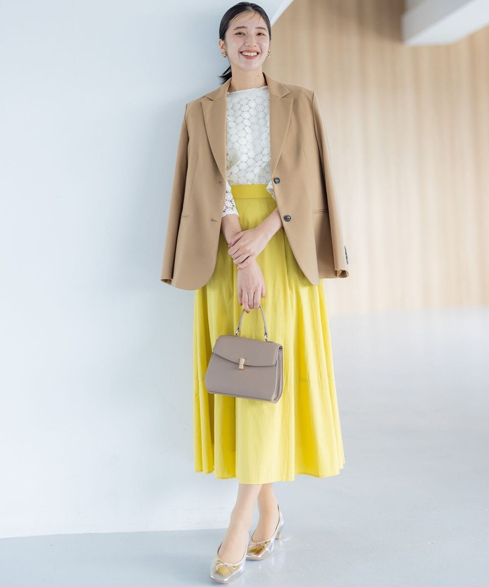 組曲 S 【WEB限定】フラワーレース袖フレア ブラウス 