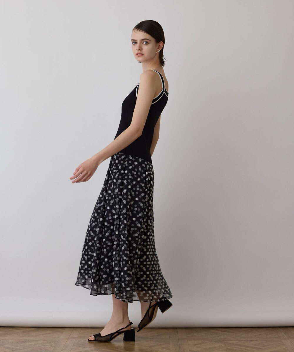 GRACE CONTINENTAL バイカラーリブニットトップ 