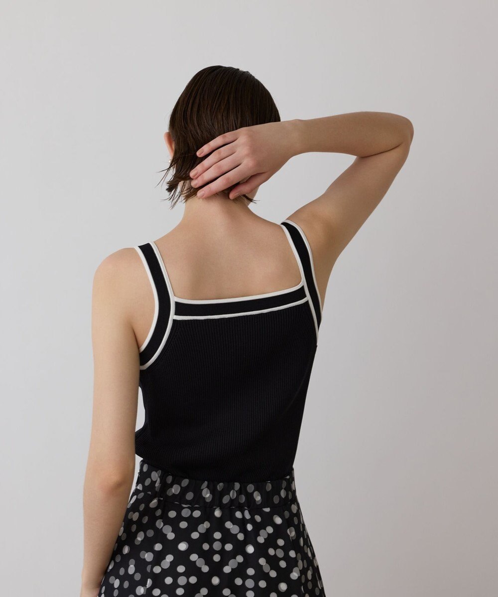 GRACE CONTINENTAL バイカラーリブニットトップ 