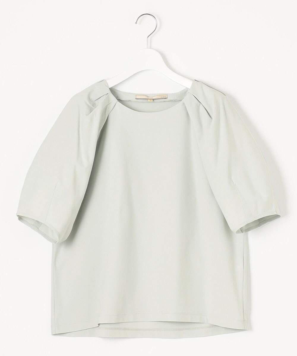 自由区 【XSサイズ~/洗える】ツイストプレインジャージー袖タック カットソー 