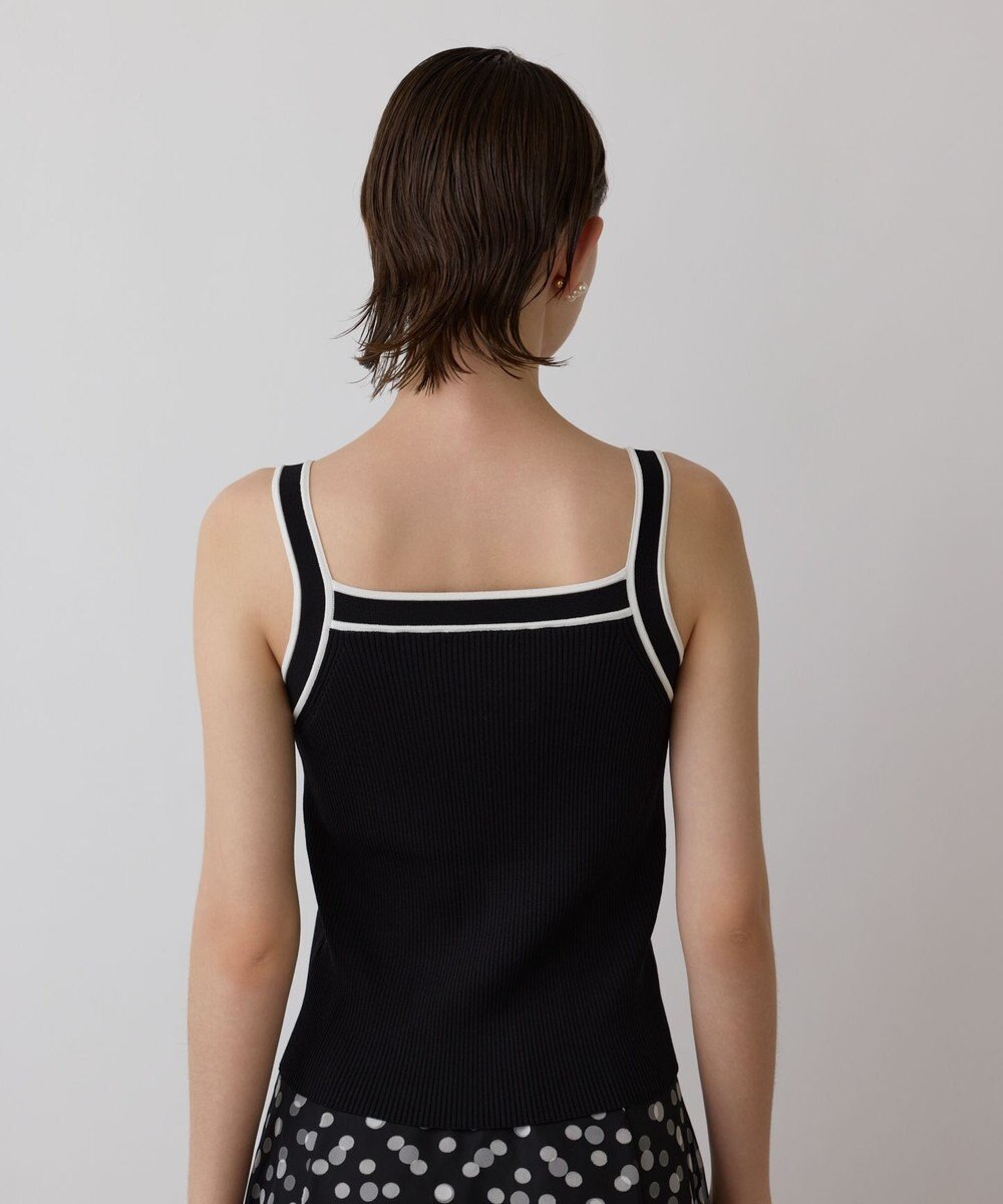 GRACE CONTINENTAL バイカラーリブニットトップ 