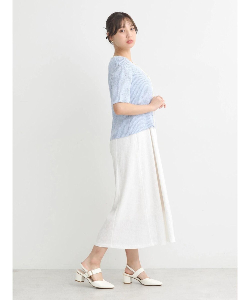 earth music&ecology バイカラーＶネックカーディガン 