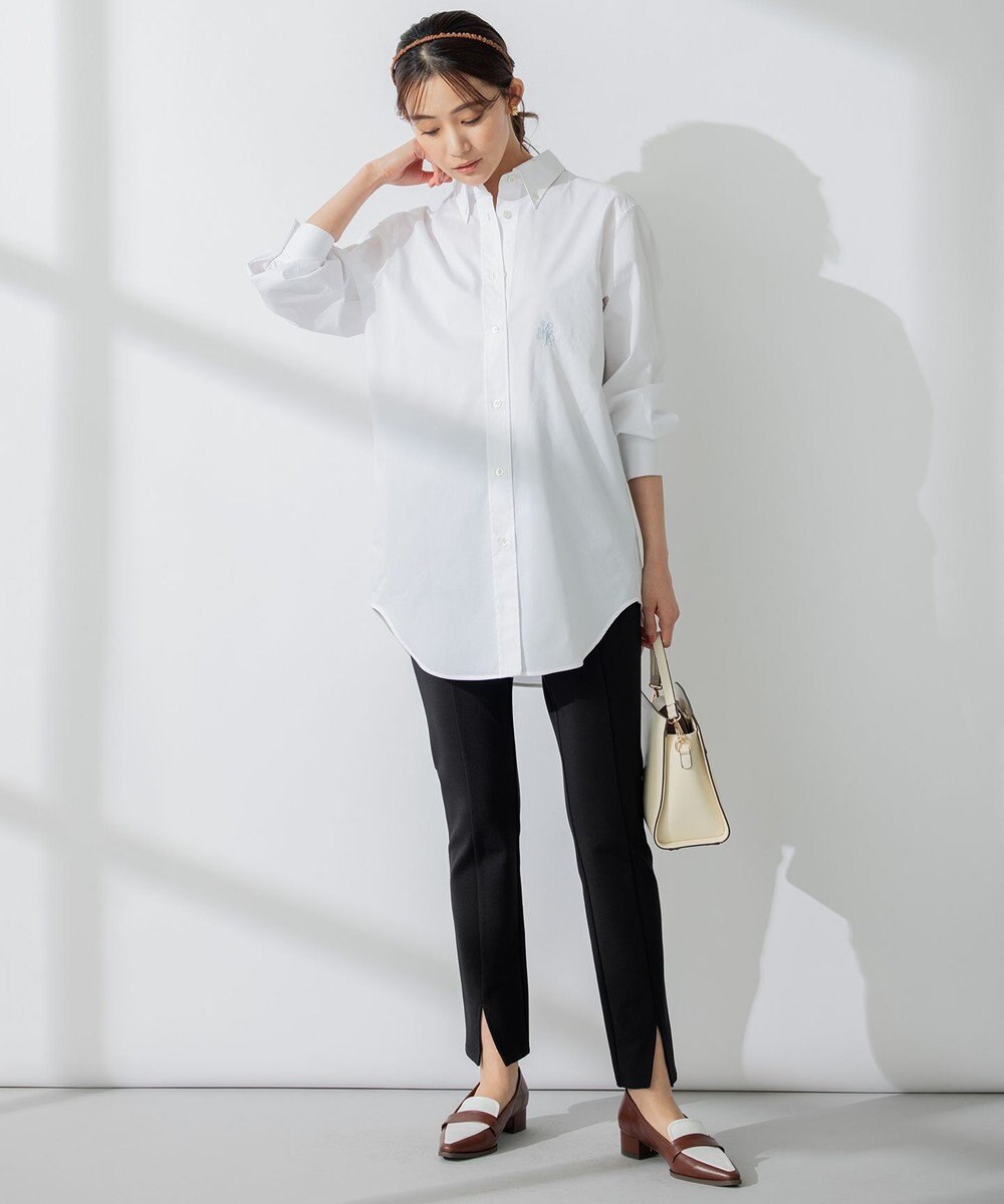 組曲 【WEB限定・ウエストゴム仕様】コンフォータブル スリットパンツ 