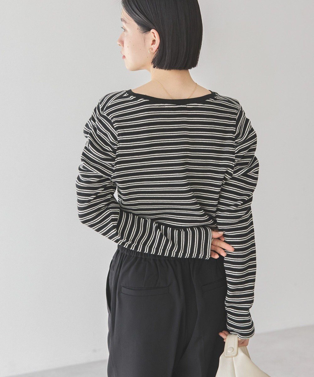 AMERICAN HOLIC ショルダーギャザーワッフルプルオーバー 