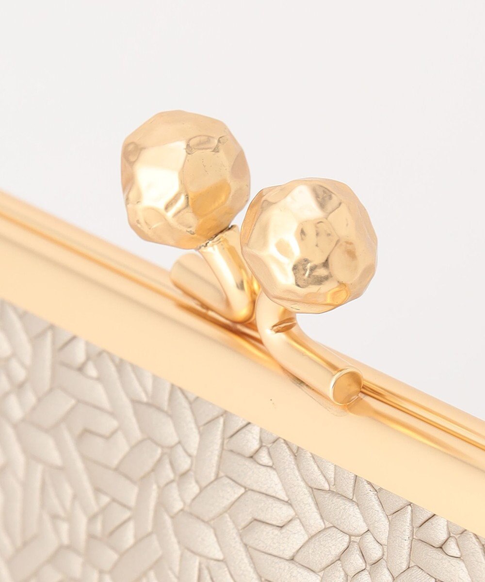 UNBILLION perche 抗菌レザー型押しがま口長財布 