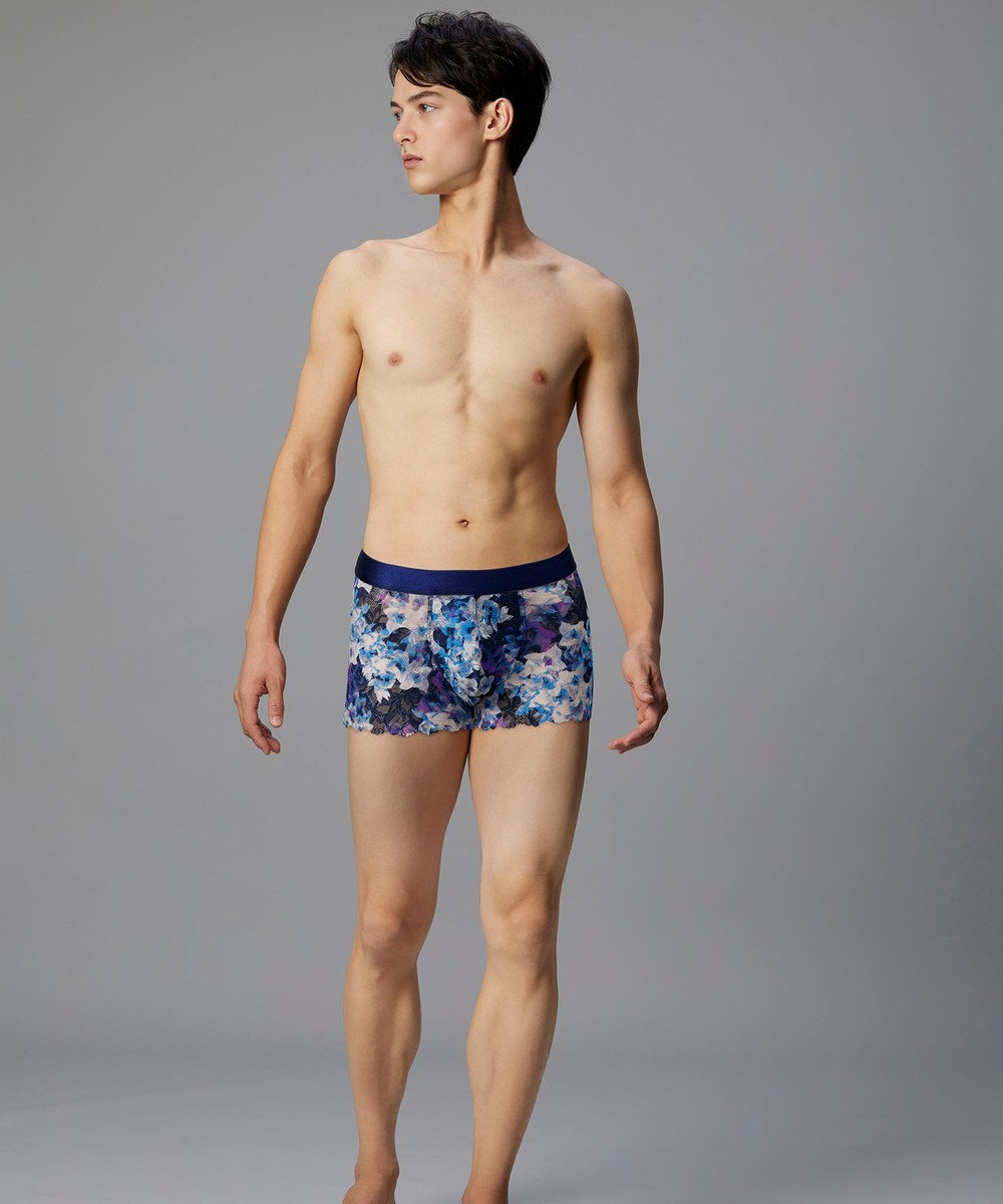 WACOAL MEN WACOAL MEN 【レースボクサー】 ボクサーパンツ フロント快適グラマラス 通気性 スカラ始末(裾部分) 前閉じ レース 下着 メンズ WT3826 /ワコールメン 