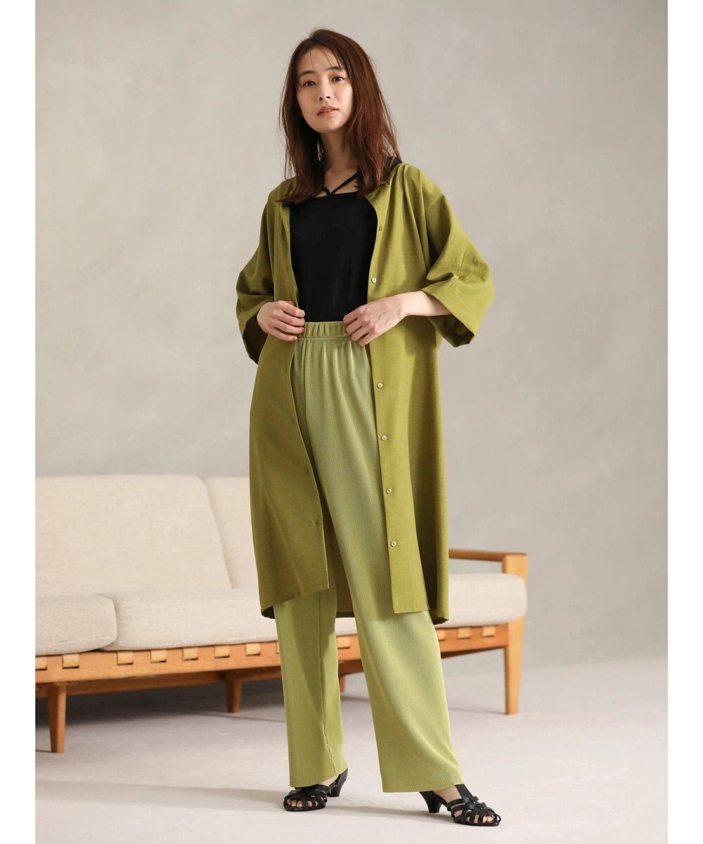 Green Parks 前後２ｗａｙミディ丈タックワンピース 