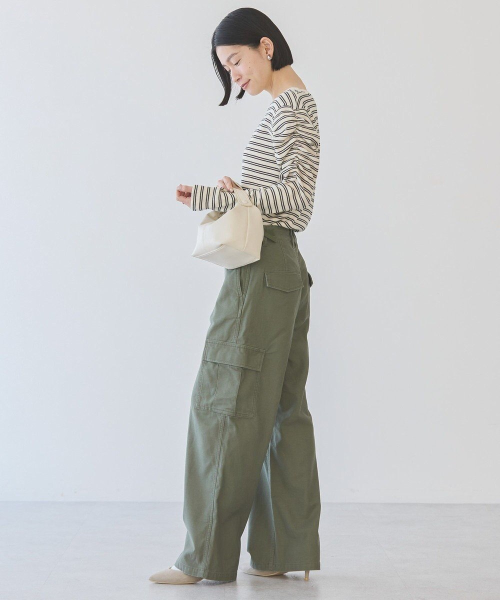 AMERICAN HOLIC ショルダーギャザーワッフルプルオーバー 