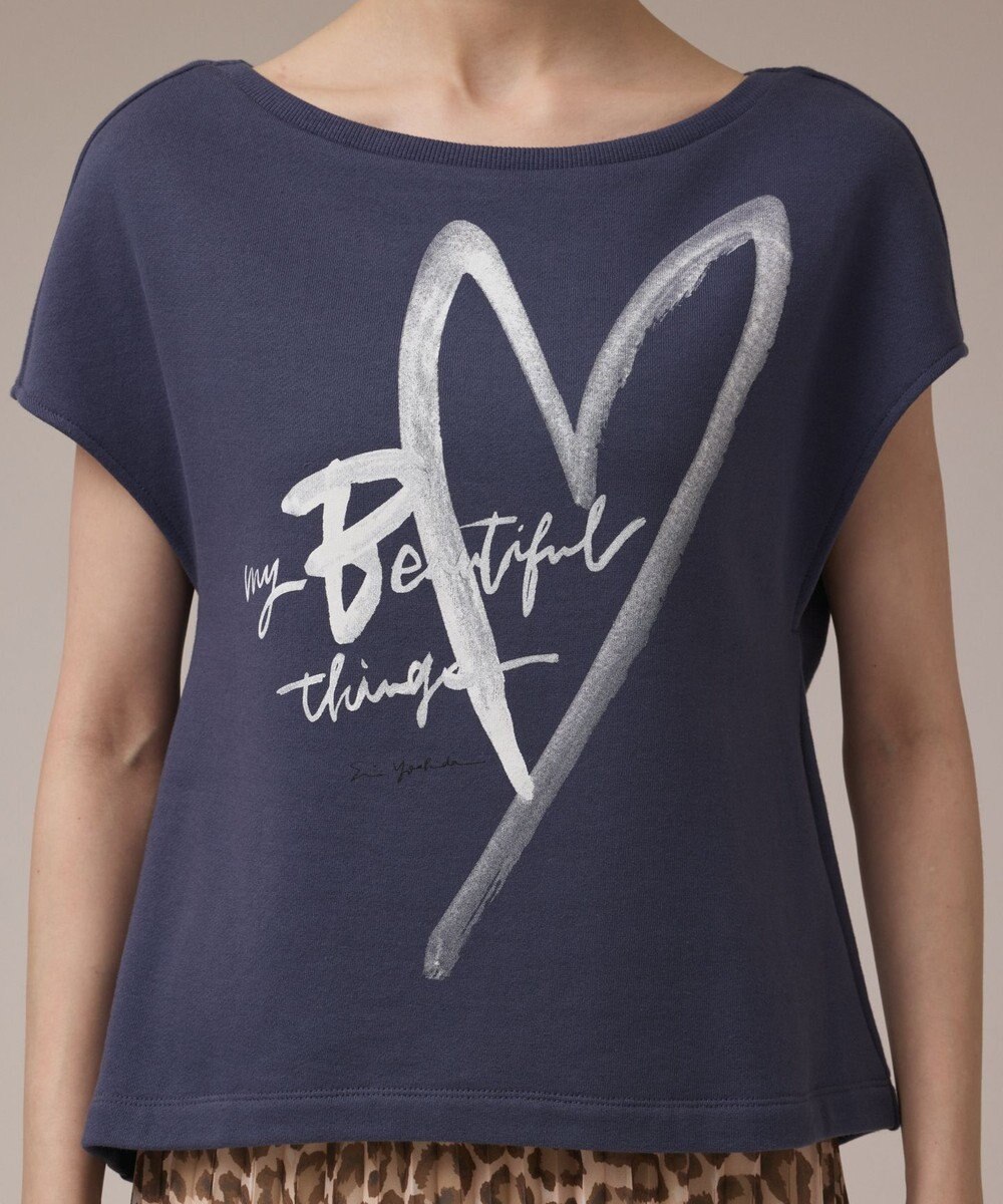 GRACE CONTINENTAL ハートプリント裏毛トップ 