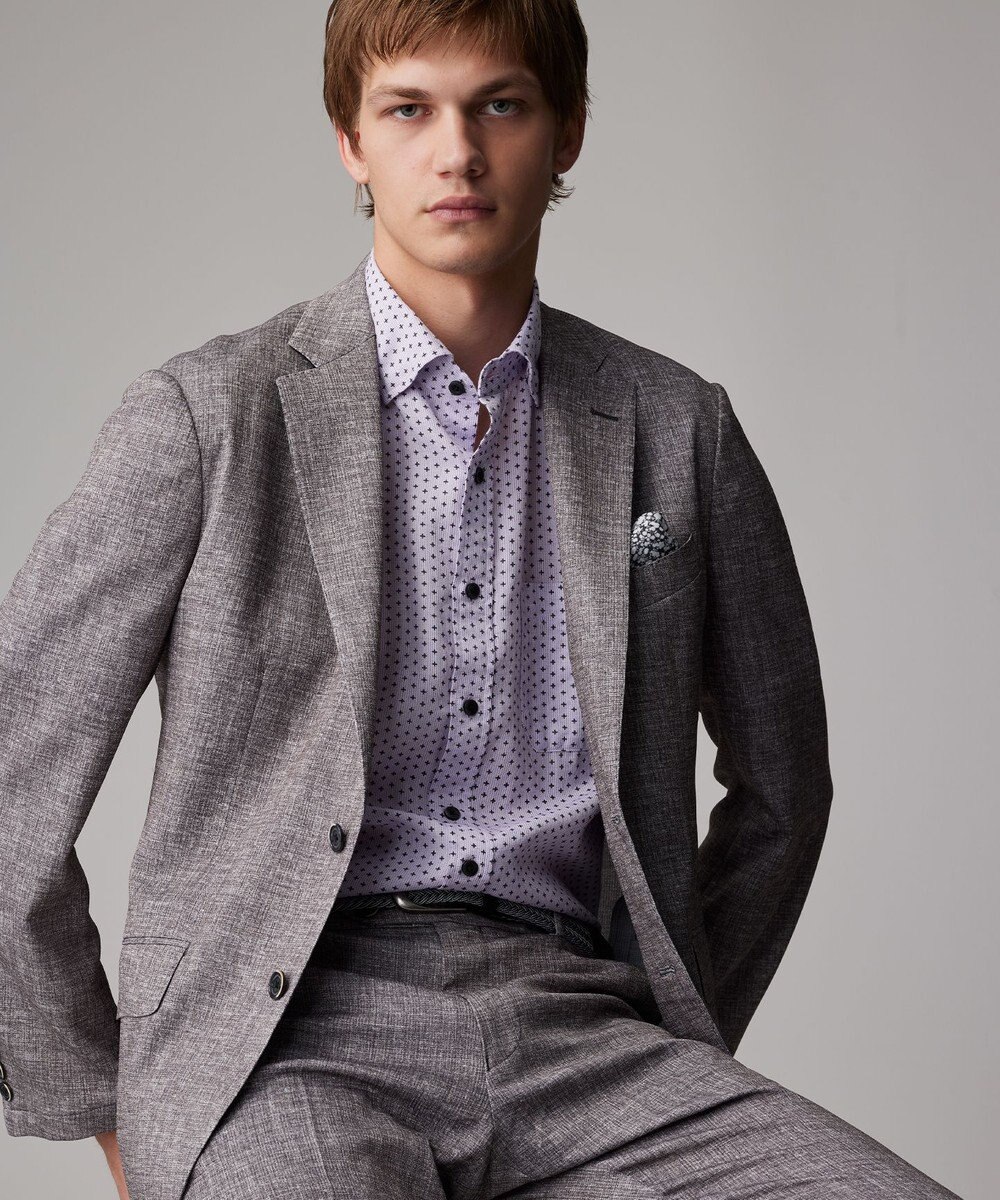 JOSEPH ABBOUD 清涼感【弱撥水/イージーケア/軽量/ストレッチ】クールピケ ジャケット 