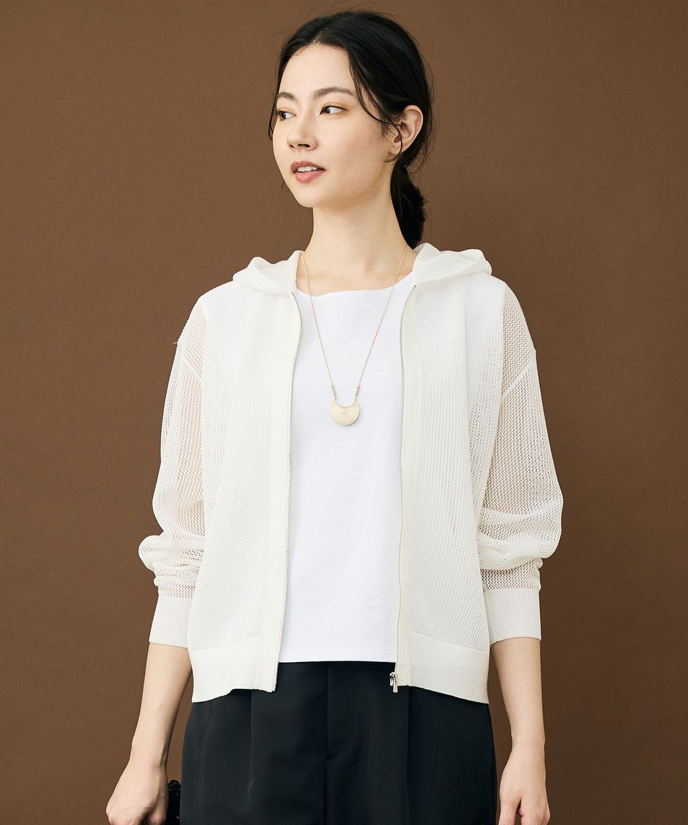 自由区 ライトメッシュジップ パーカー 