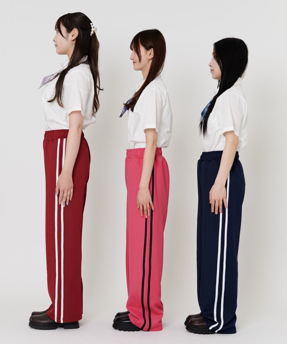 WEGO 【SCHOOL ITEM】スクールライントラックパンツ 