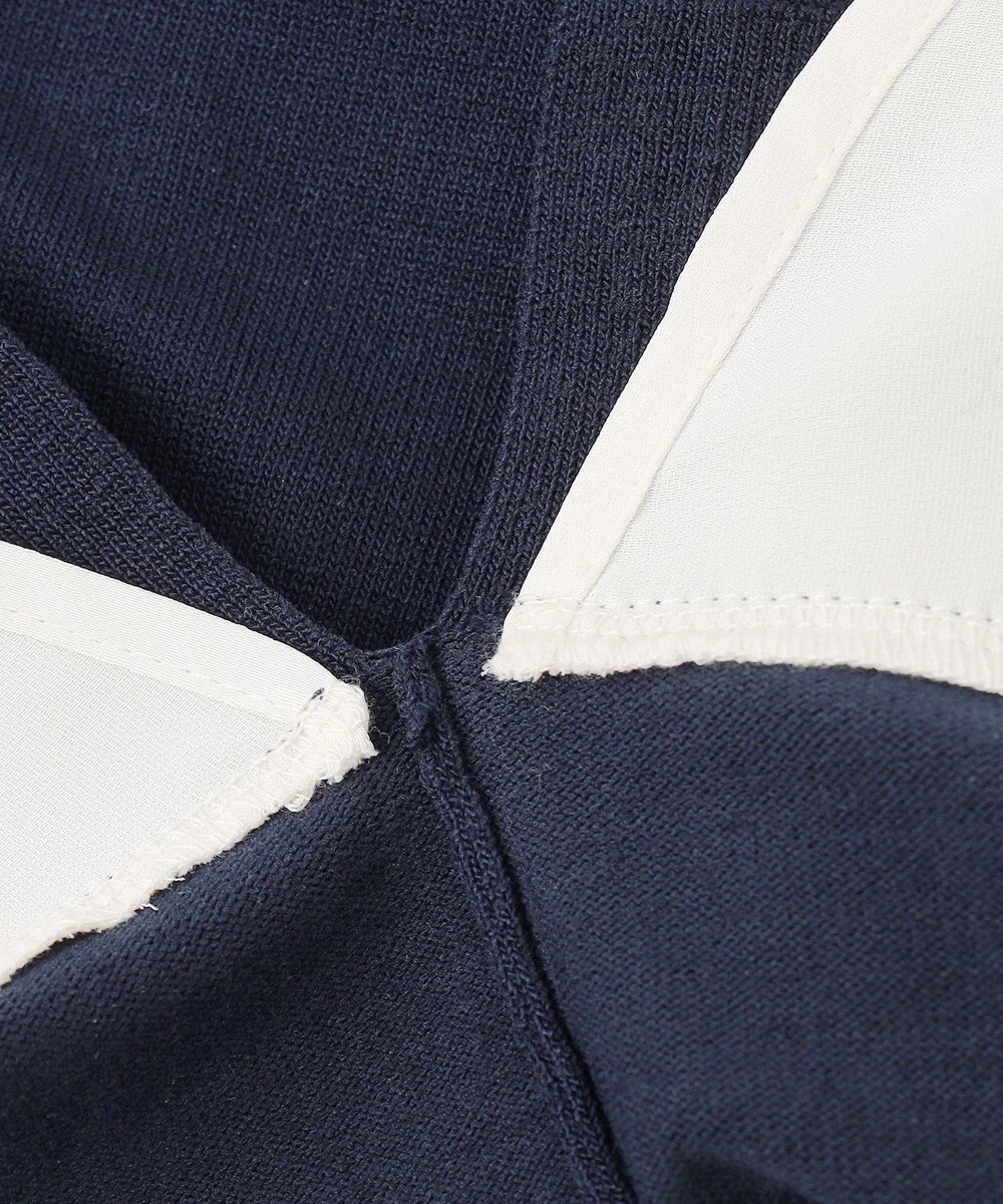 ANY SIS S 【洗える】フレンチスリーブシャツテール ニット 