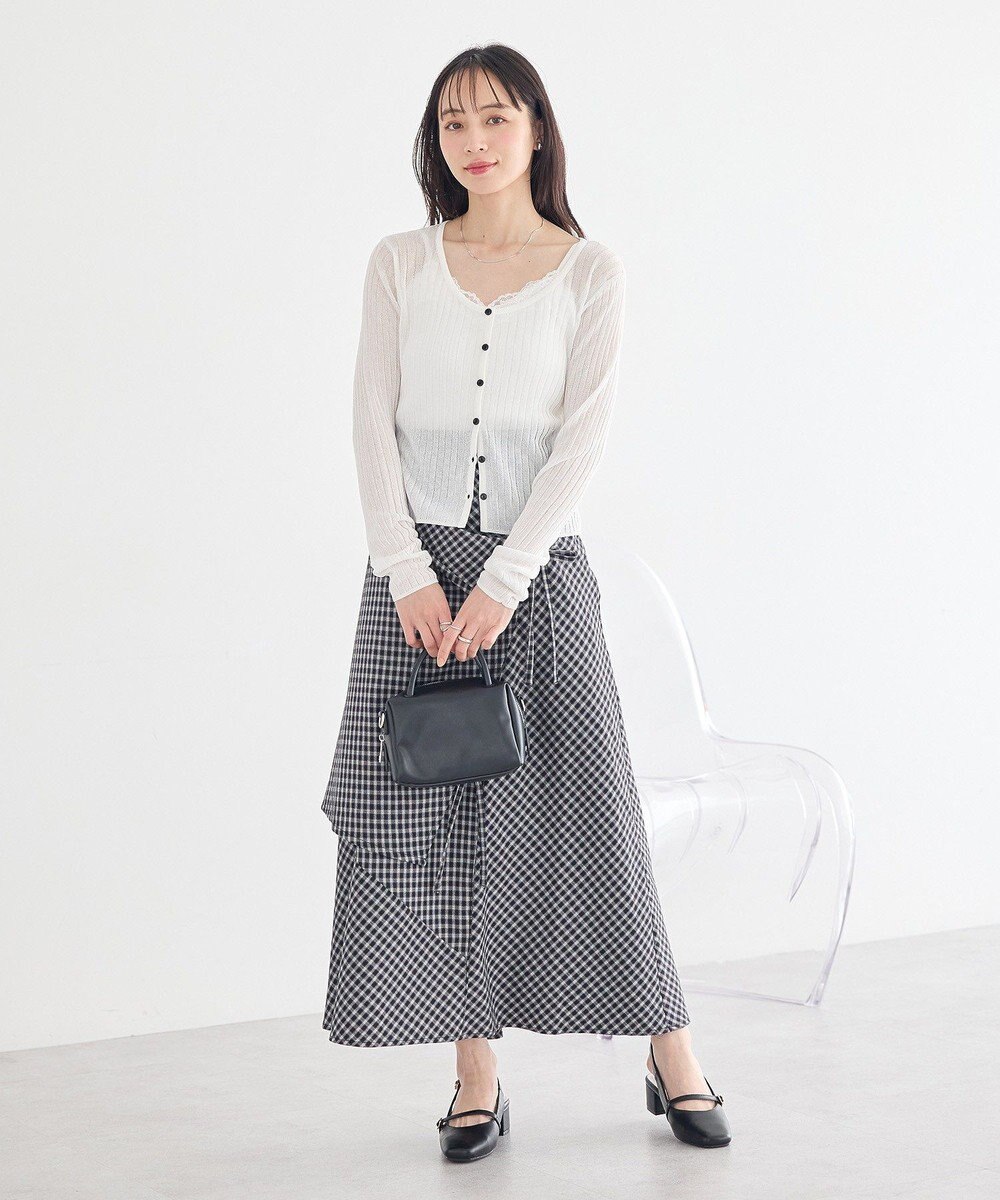 earth music&ecology シアーリブカーディガン 