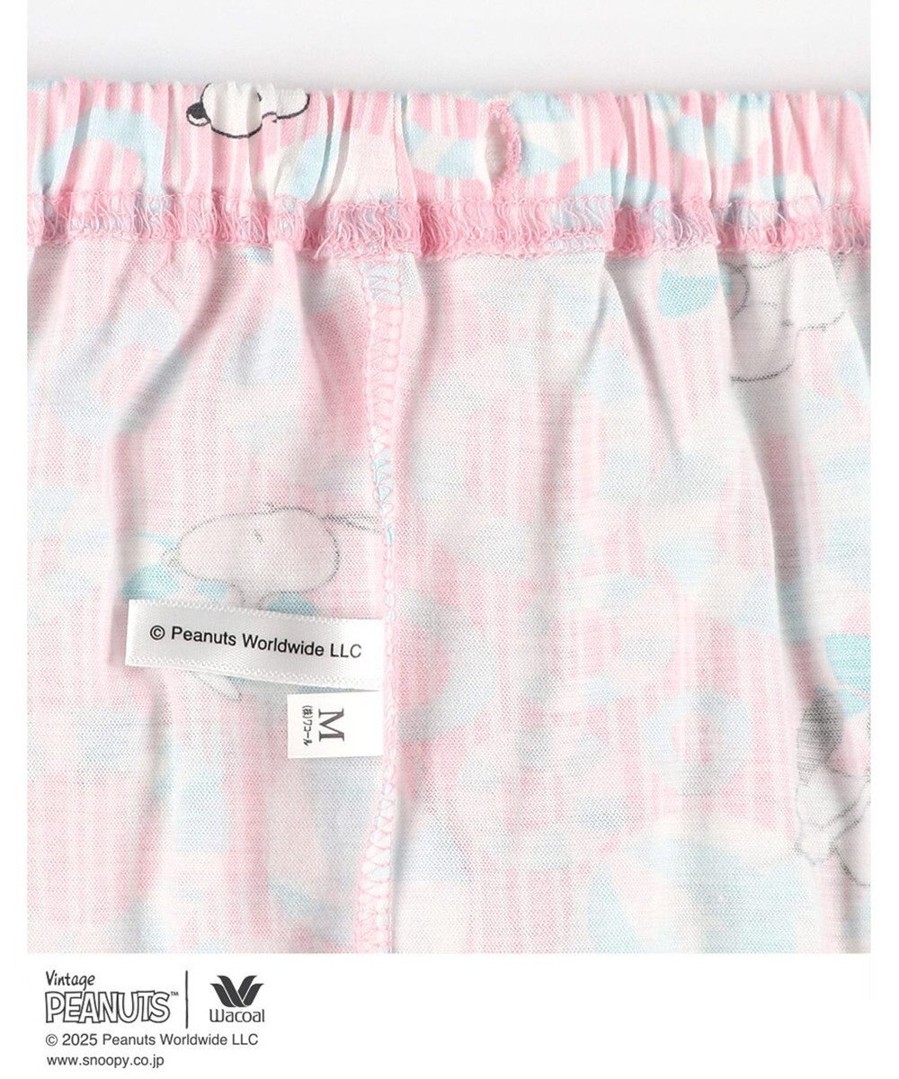 WACOAL ワコール_リラックス＆スリープ パジャマ 3分袖 半袖 8分丈 綿100%(本体) PEANUTS スヌーピー レディース FDT158 /ワコール 