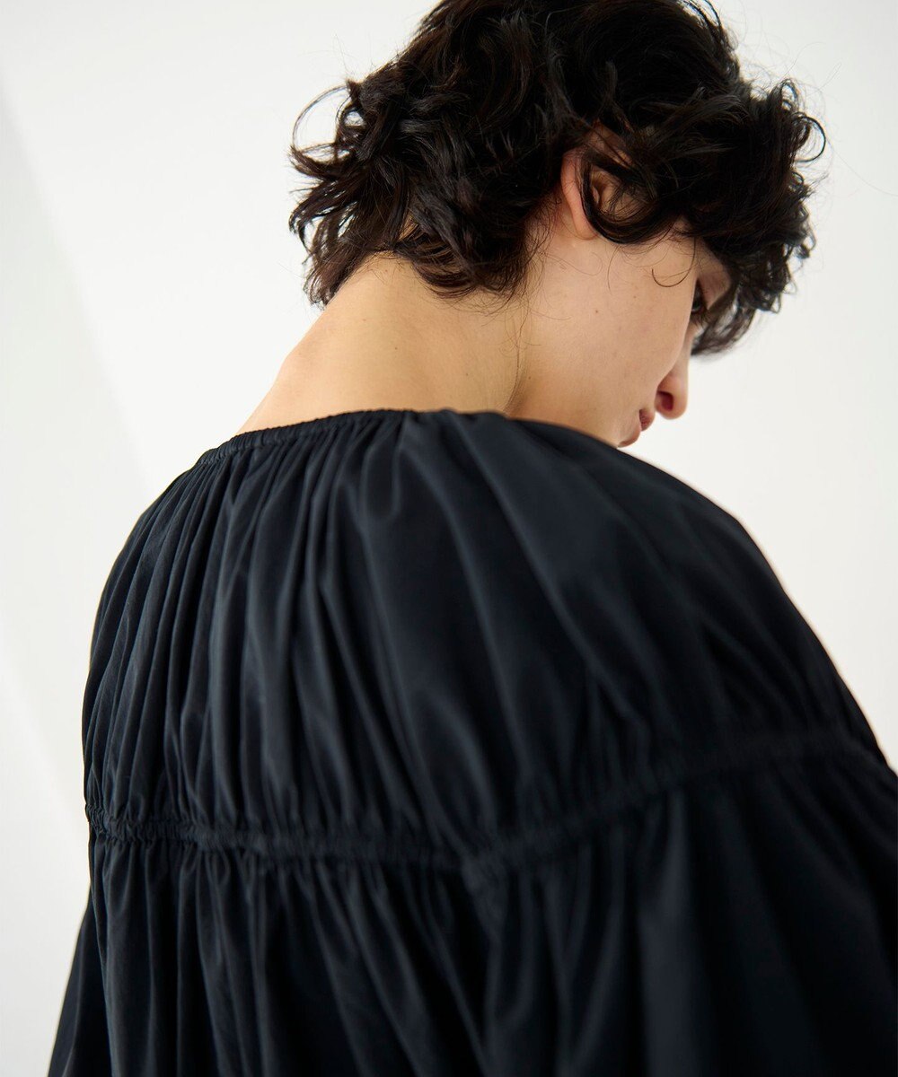 GRACE CONTINENTAL ギャザータフタブルゾン 