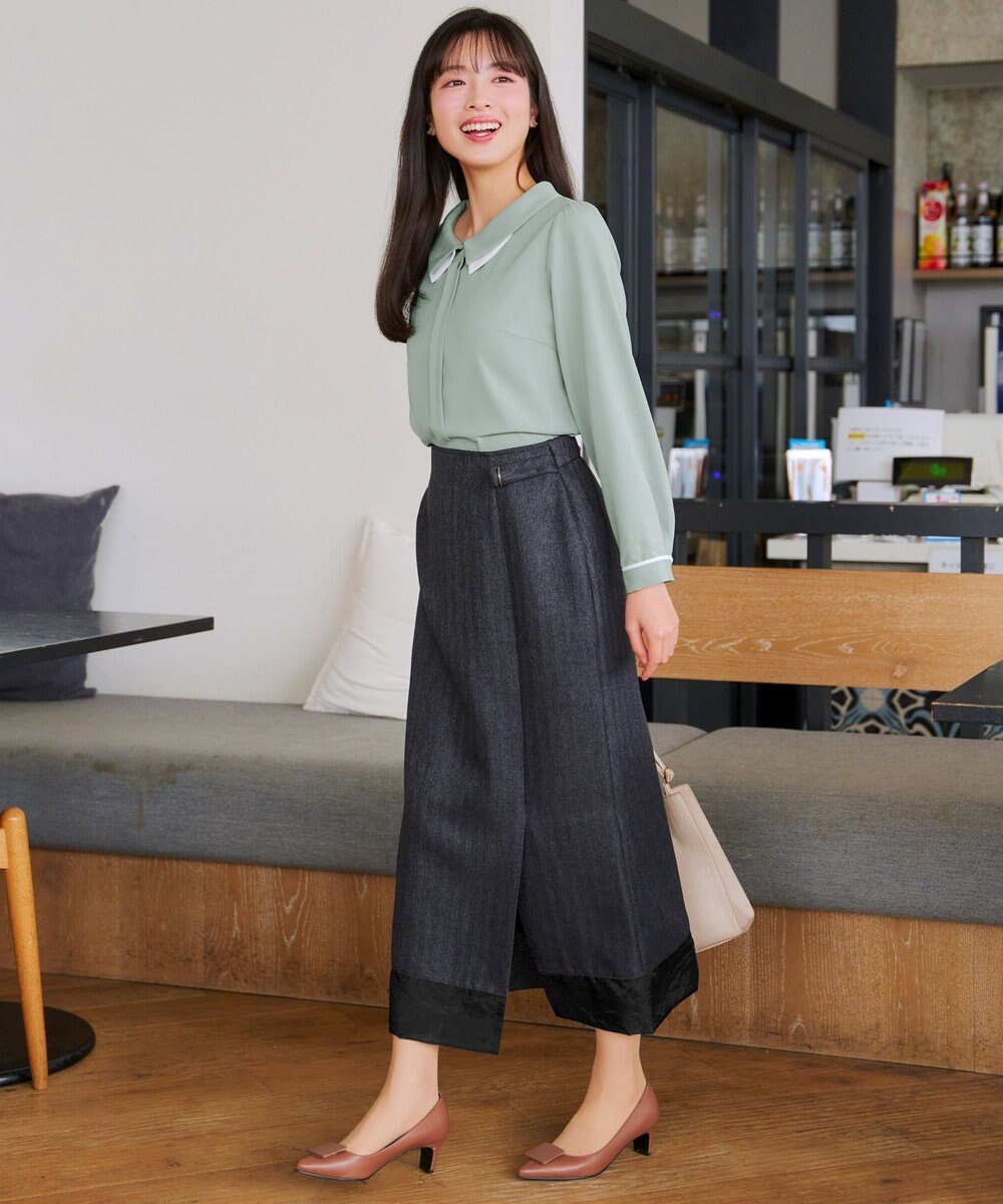 Tiaclasse レイヤードカラーブラウス 