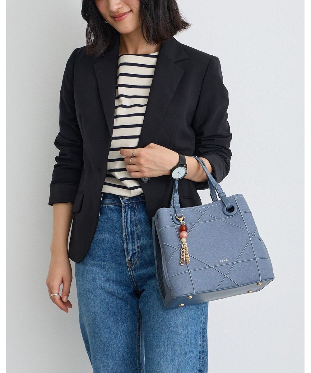 MioFIRANO カジュアルシッククロスラインハンドバッグ 2WAY チャーム付き　FIRANO フィラノ 