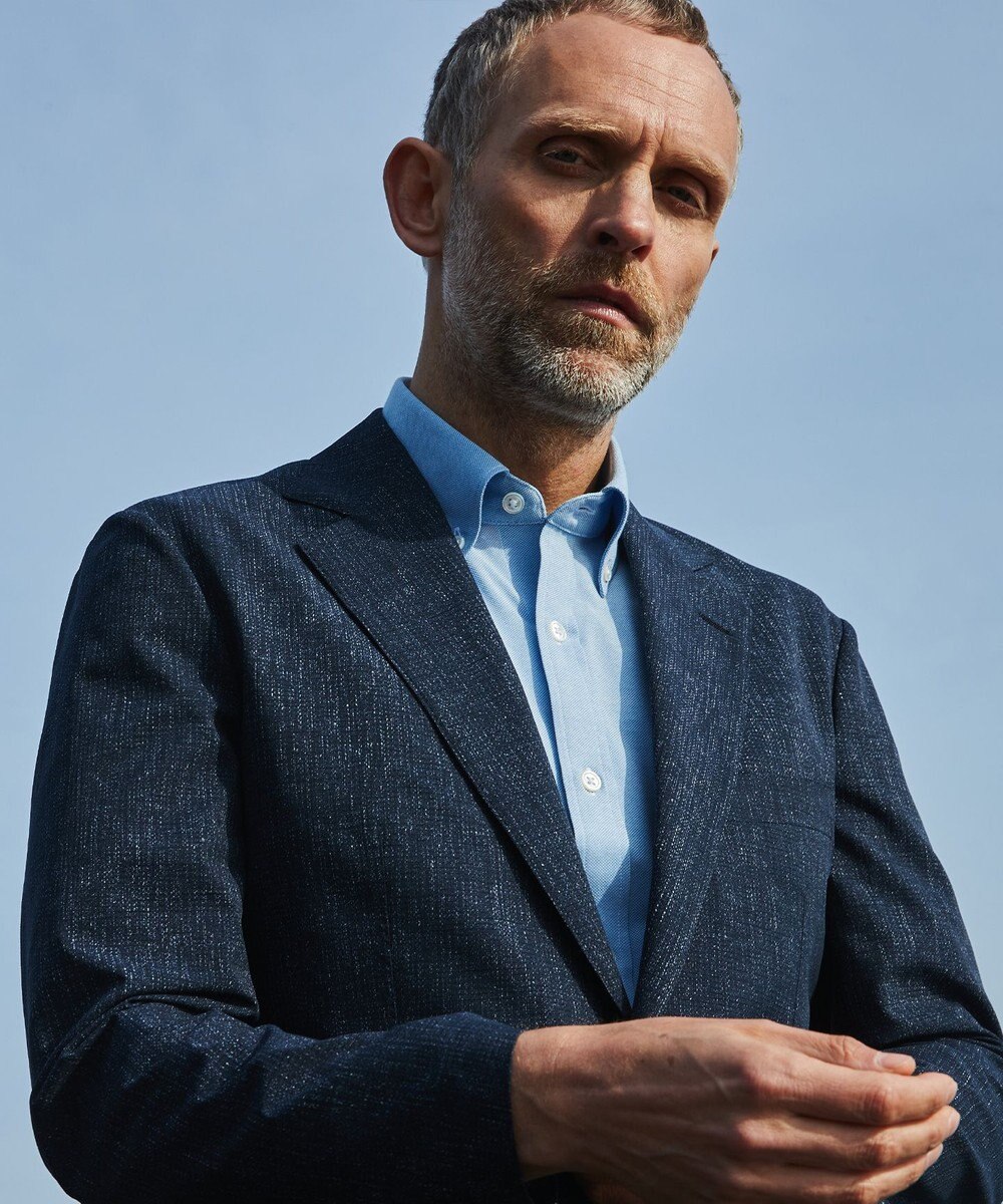 GOTAIRIKU 【吸汗速乾】クールマックス鹿の子 半袖ビズシャツ_ボタンダウン 