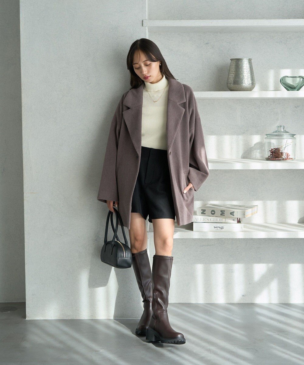 earth music&ecology オーバーテーラードジャケット　シャギー 