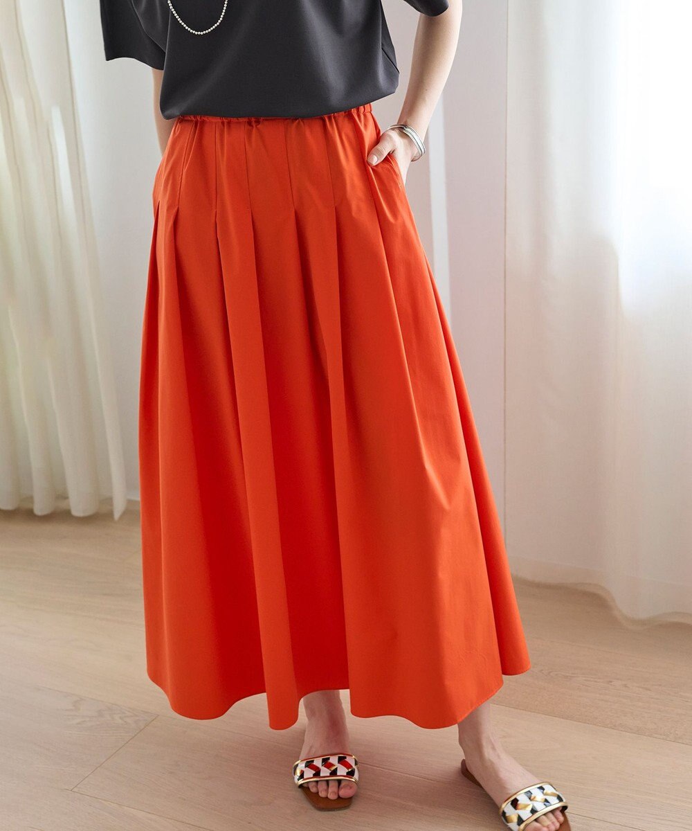 UNFILO FINE MOVE タックフレアスカート 