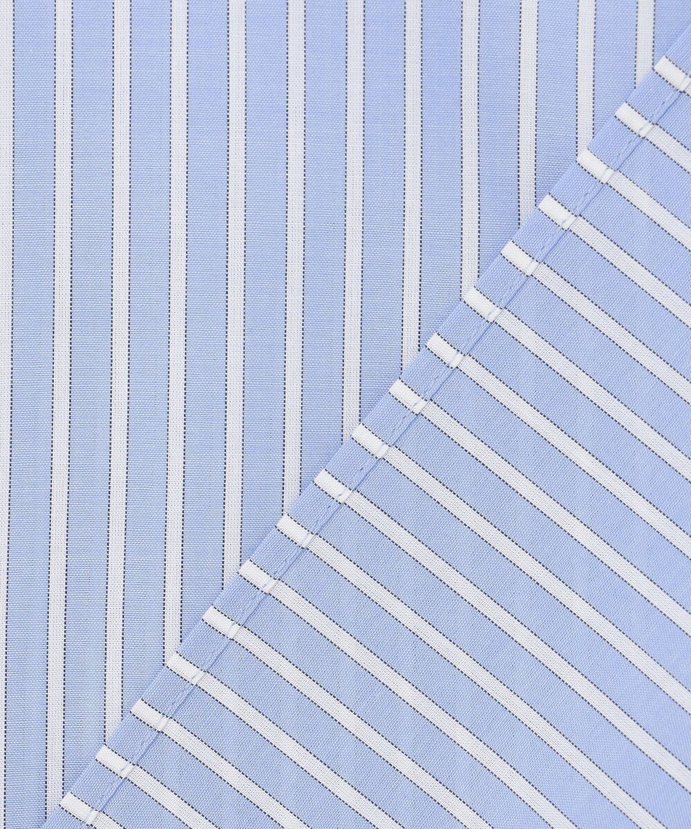 J.PRESS LADIES 【一枚で着映え】シルフィーローン ストライプ バンドカラー ブラウス 