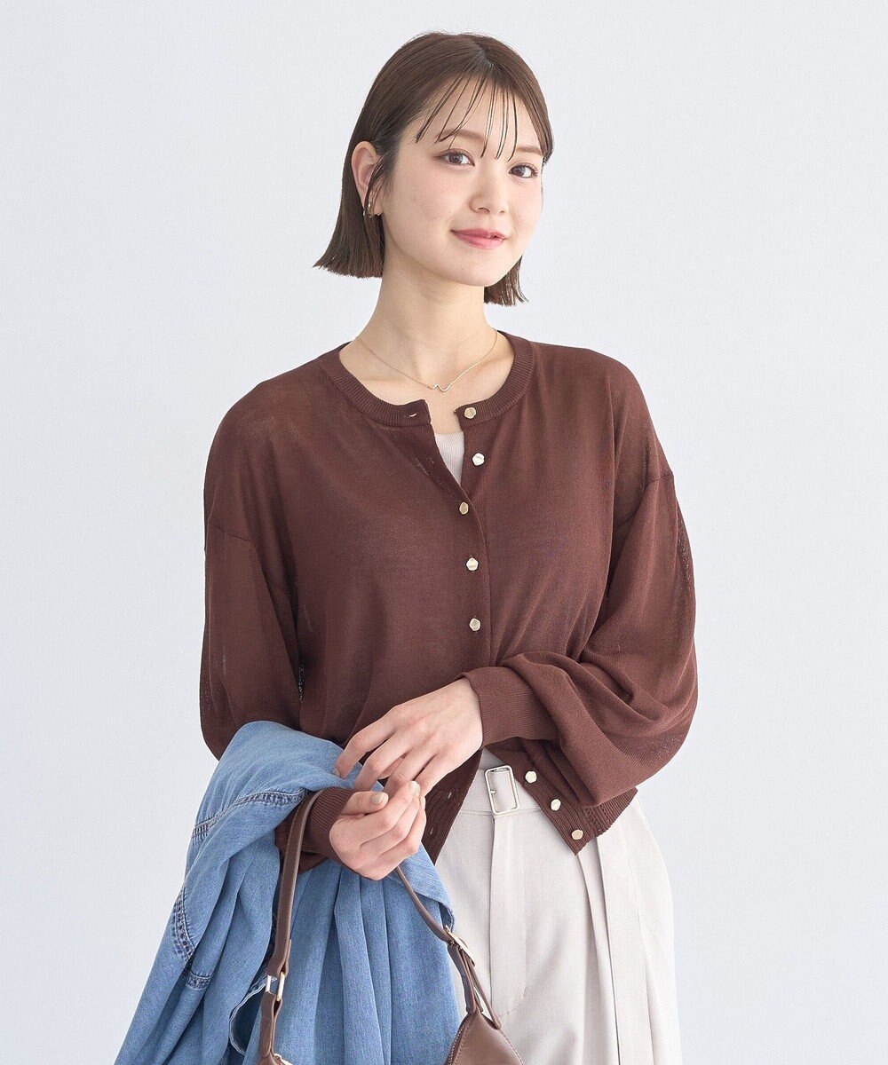 earth music&ecology ボタンアソートクルーネックカーディガン 