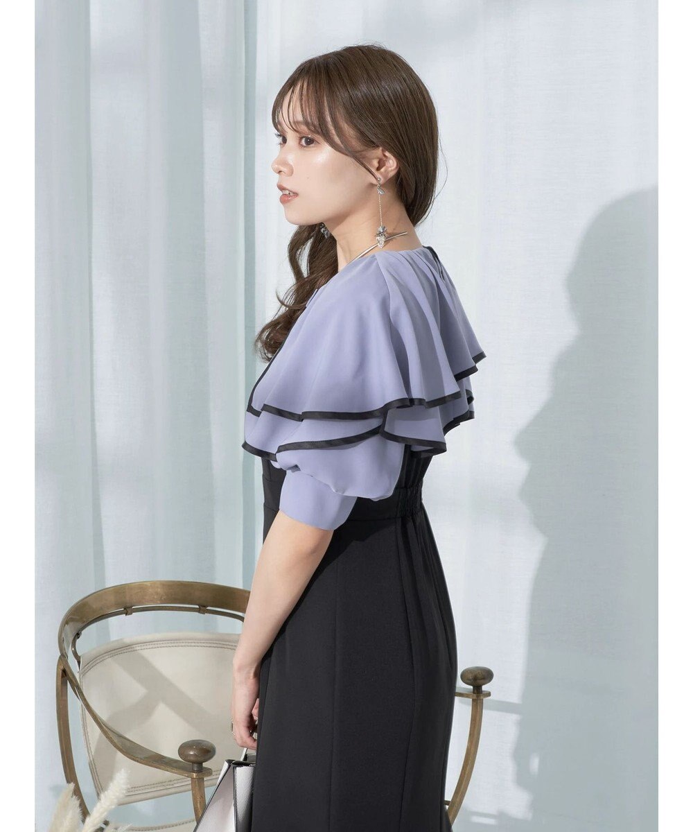 earth music&ecology パイピング衿付きドッキングワンピース 