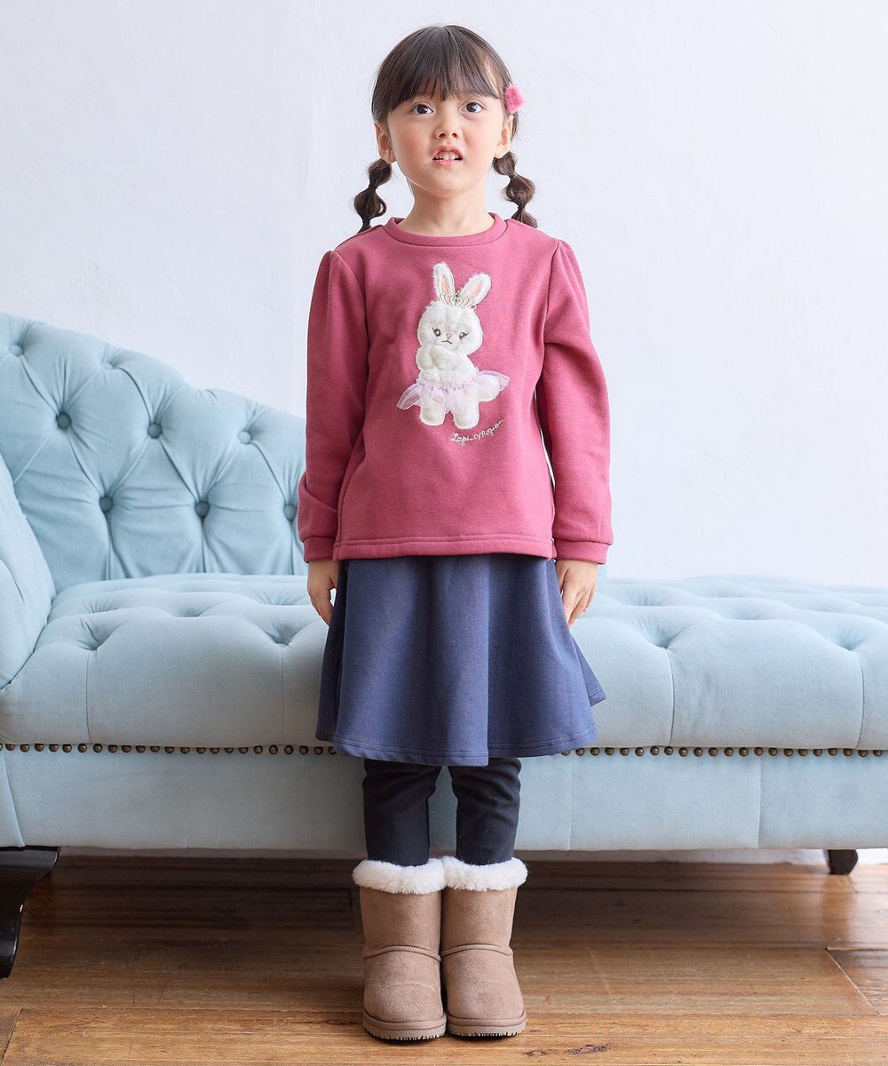 ANY KIDS 裏シャギー アップリケ トレーナー 