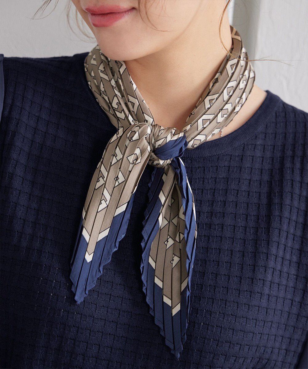 Tiaclasse 【選べる柄タイプ】プリーツスカーフ 