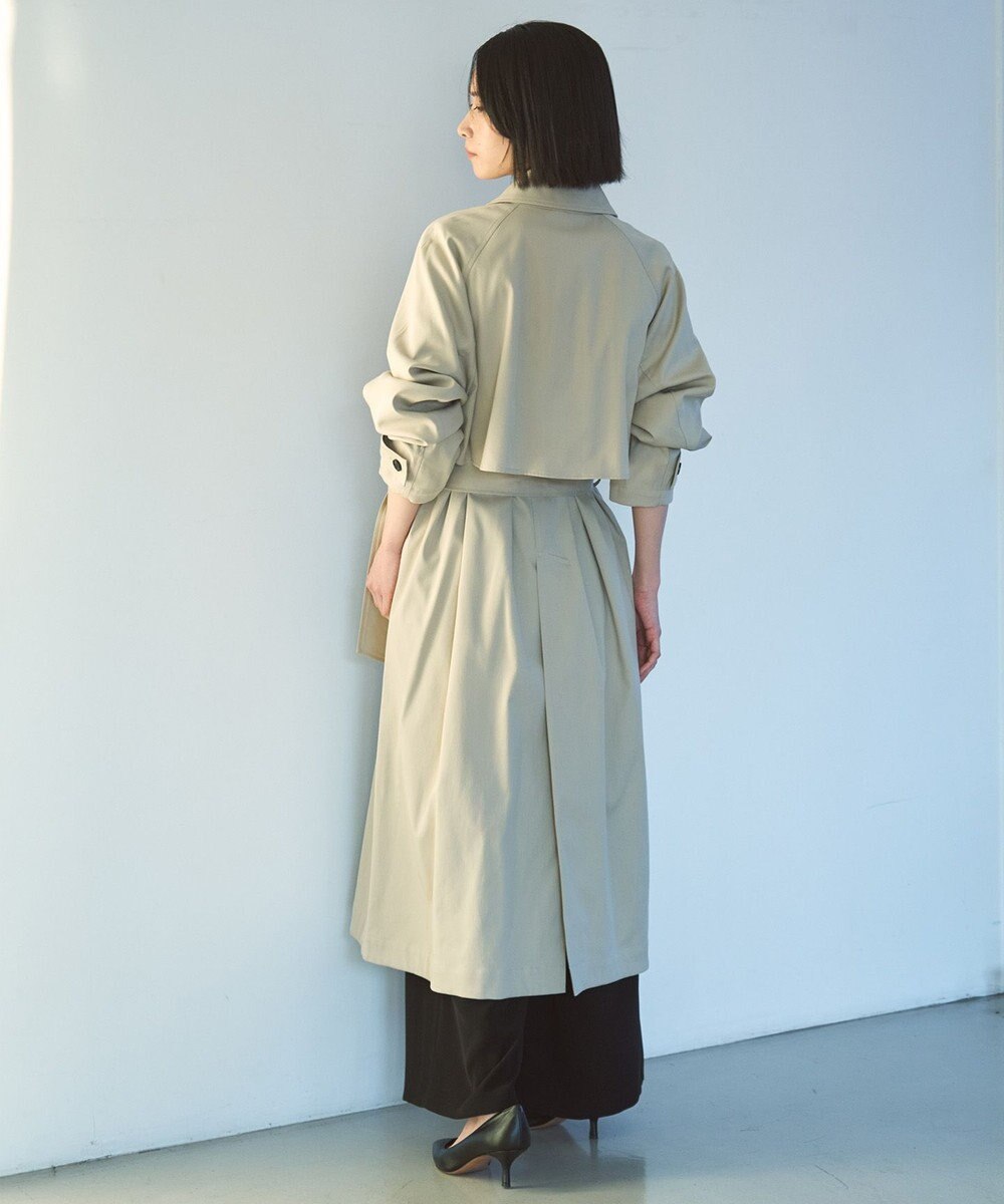 UNFILO 【洗える】ロングトレンチコート 