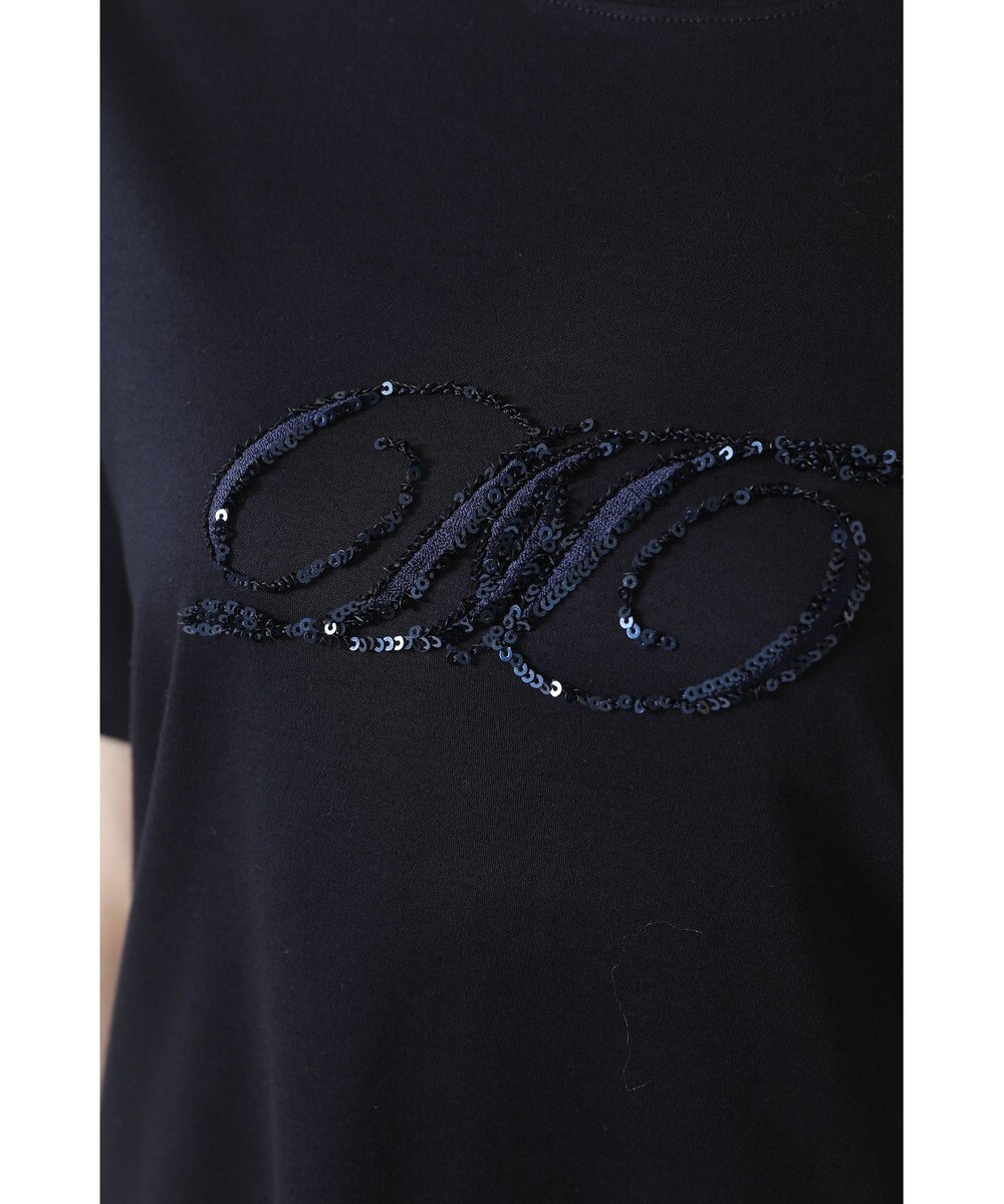 DAKS ロゴ スパンコール Tシャツ 