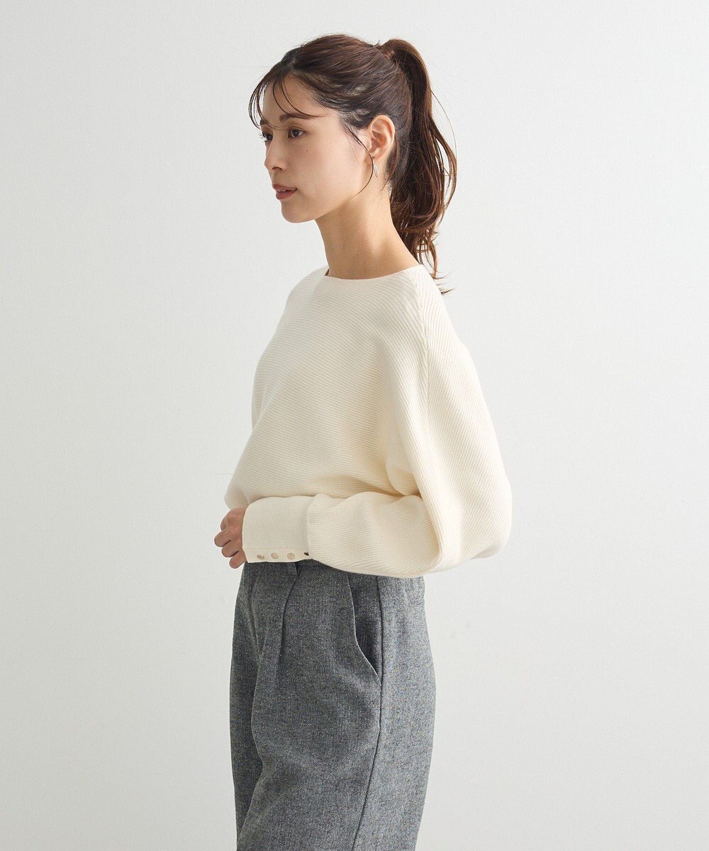 Green Parks もちやわ袖釦ドルマンニットプルオーバー 