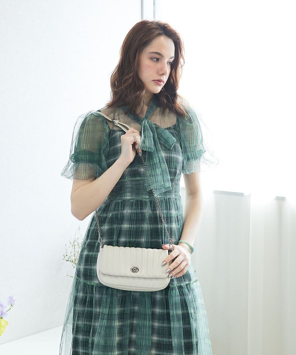 style code 【MERCURYDUO/マーキュリーデュオ】ストライプキルティング　フラップショルダーバッグ 