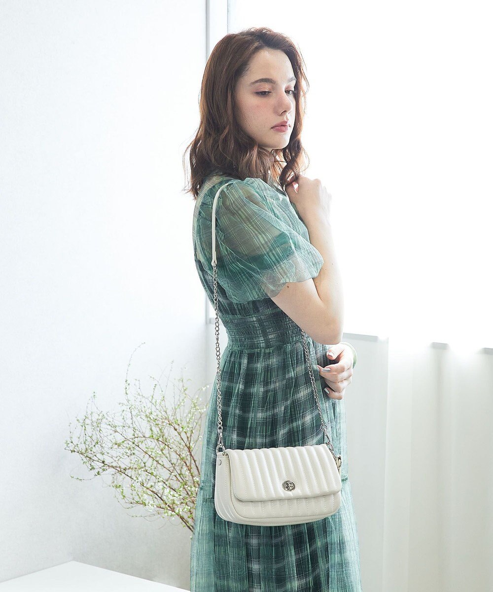 style code 【MERCURYDUO/マーキュリーデュオ】ストライプキルティング　フラップショルダーバッグ 